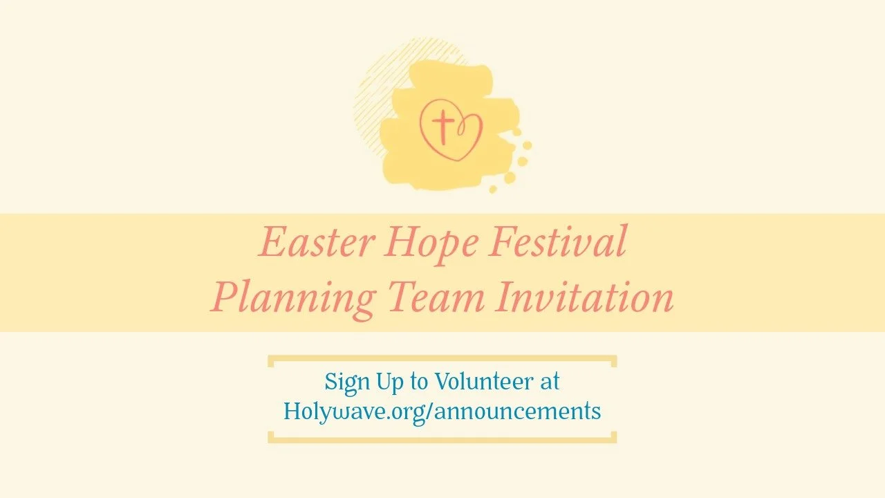 2026 Easter Hope Festival Planning Team Invitation
