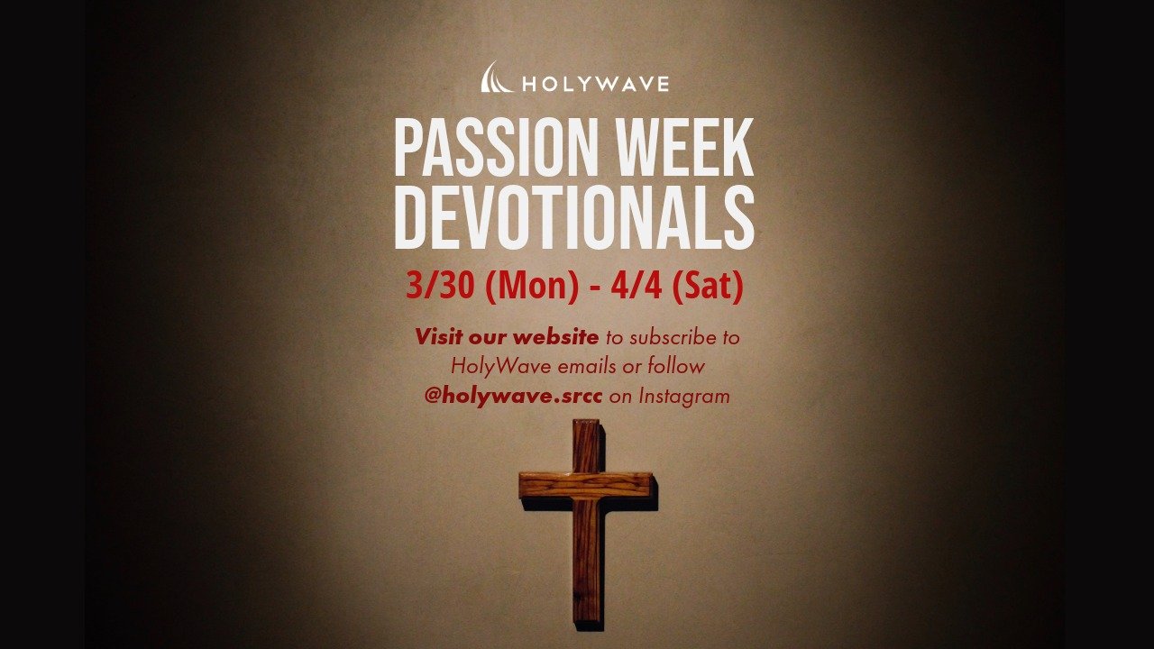 Passion Week Devotional