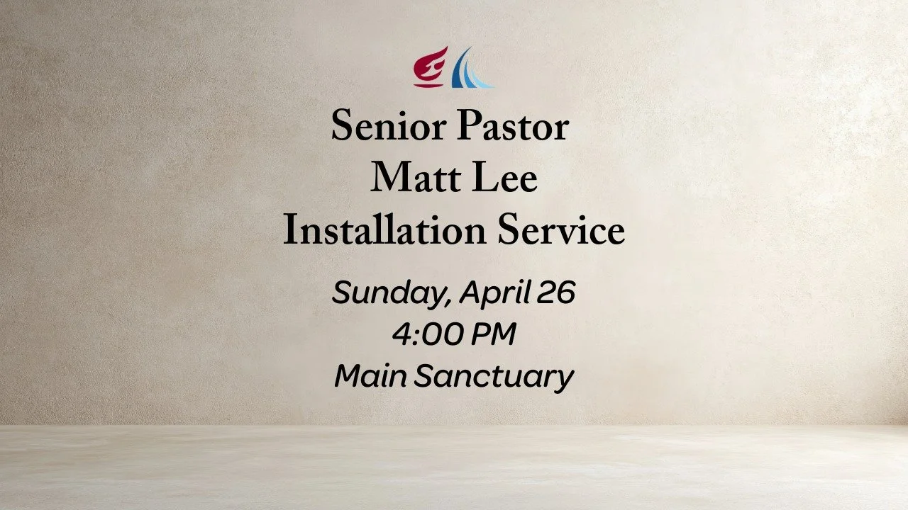 Senior Pastor Matt Lee Installation Service