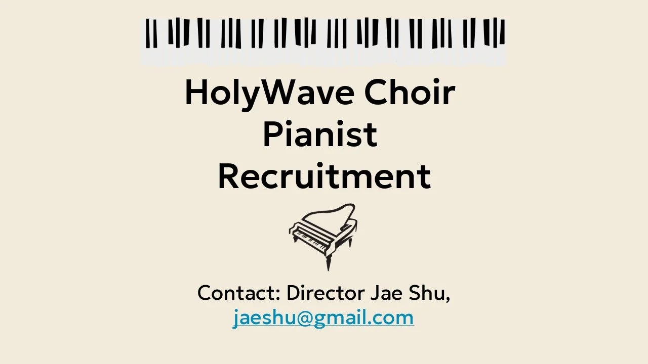 HolyWave Choir Pianist Recruitment