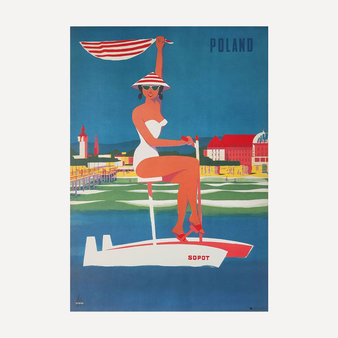 Maciej Hibner Sopot Polish Poster 1963
