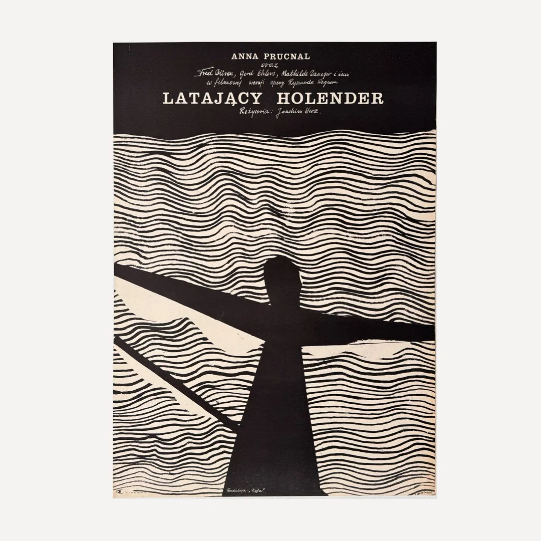 The Flying Dutchman Latajacy Holender Vintage Polish Poster by Jacek Neugebauer 1967