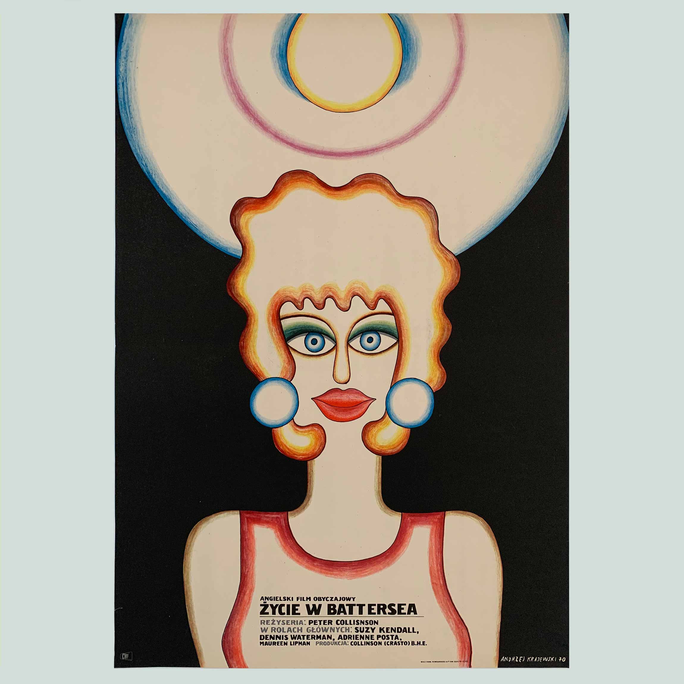 Krajewski, Andrzej | 1970 | Life in Battersea | Zykie w Battersea | Polish School of Posters | original vintage art