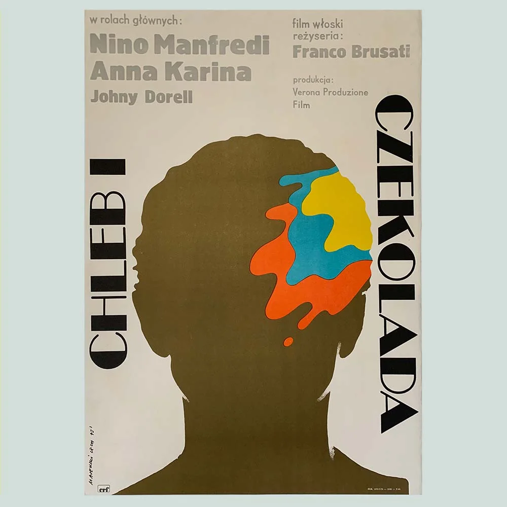 Lech Majewski | Chleb i Czekolada | Projekt 26 | Polish School of Posters | Original Vintage Art Print | Affordable | Collectable | Midcentury Modern