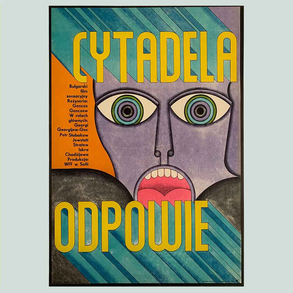 Krajewski Poster| 1970 | The Citadel Replied | Cytadella Odpowie | Polish School of Posters | Original Vintage Art | Vintage Poster | Art Poster