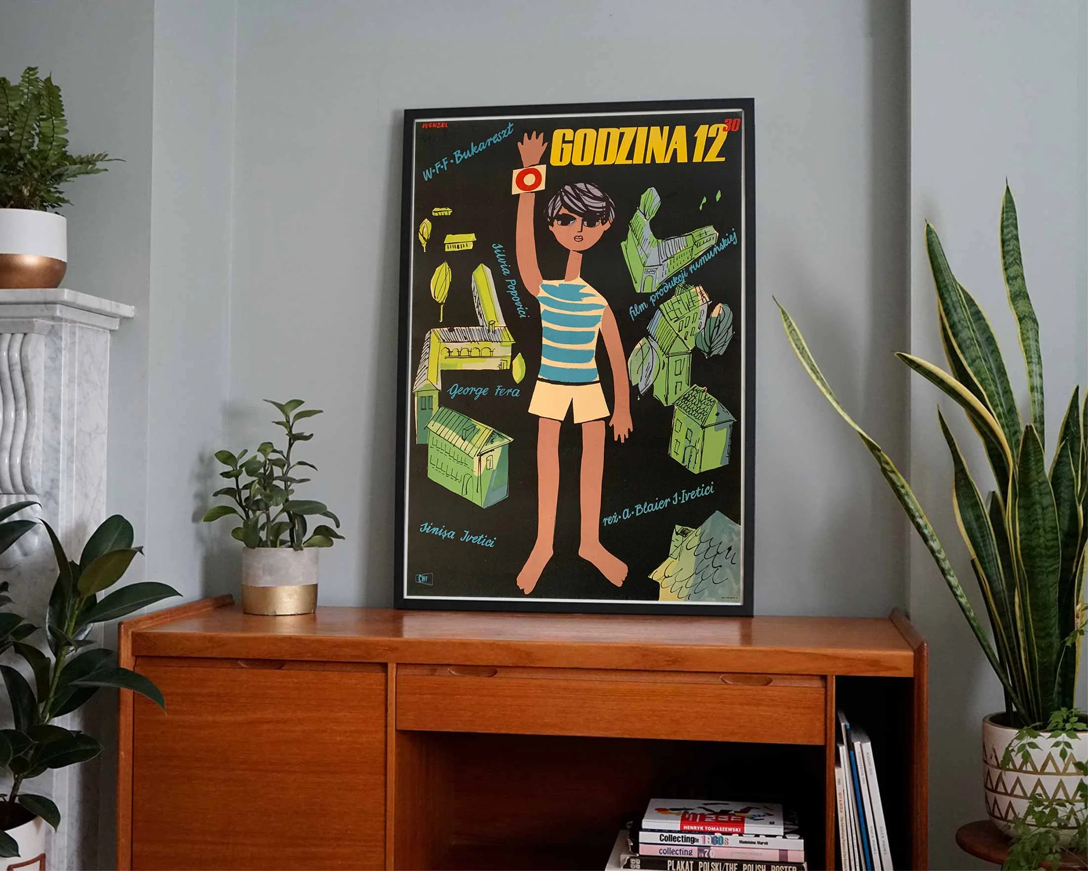 Original Midcentury Polish Poster | Polish School of Posters | Wenzel | Godzina 12 | 1959