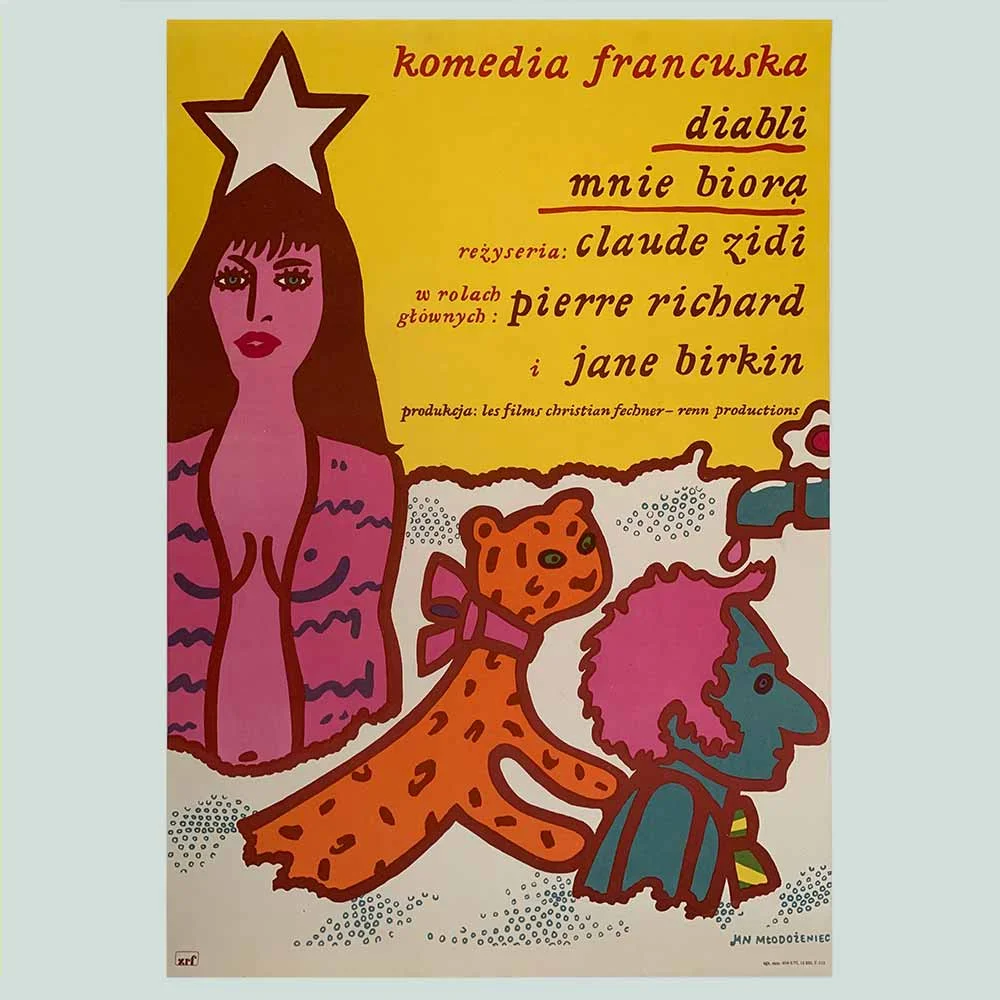 Jan Mlodozeniec | French Film | La Course a l'echalote | Projekt 26 | Polish School of Posters | Original Vintage Art Print | Affordable | Collectable | Midcentury Modern