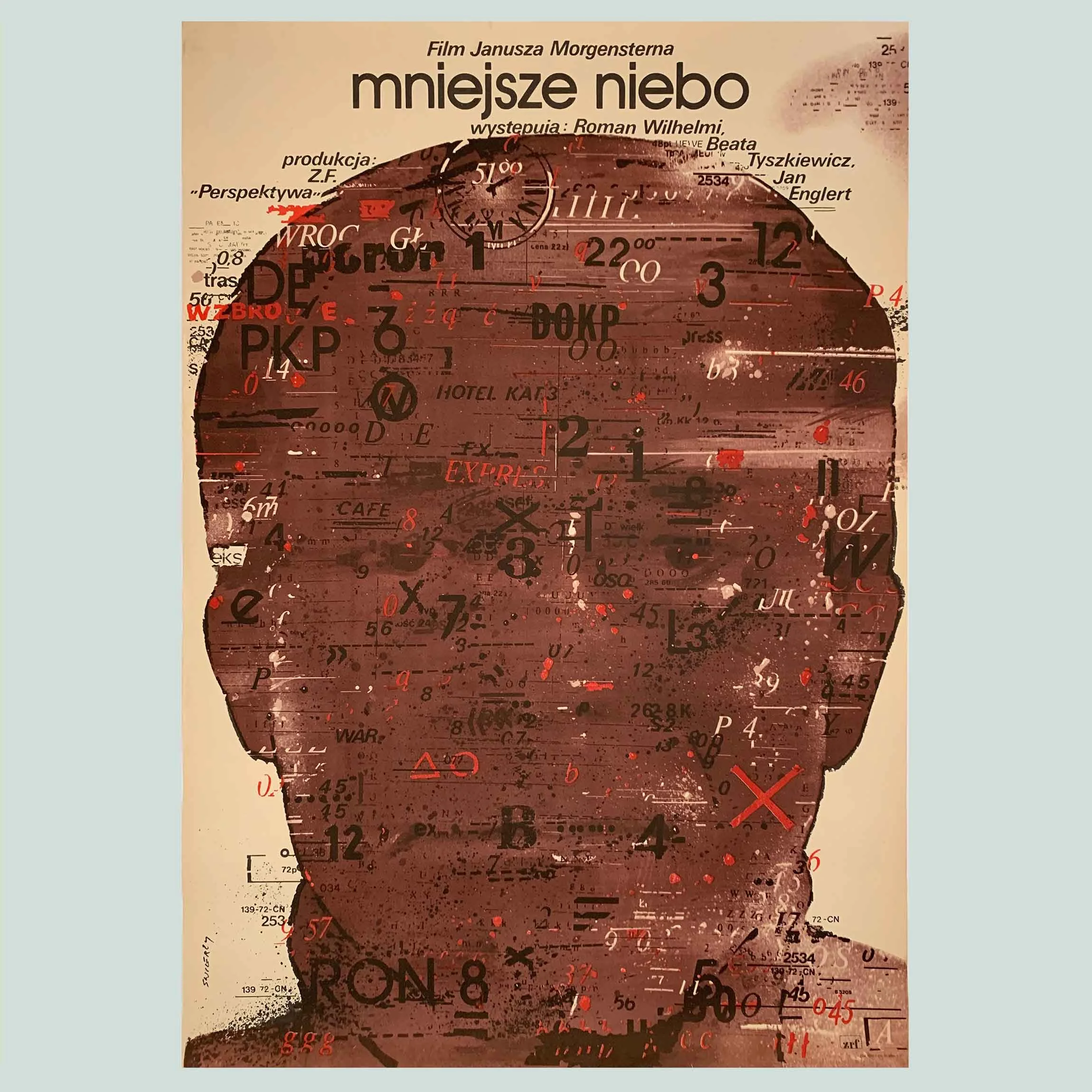 Swierzy, Waldemar | 1981 | Smaller Heaven | Mniejsze Niebo | Polish Poster | Polski Plakat | Polish School of Posters | Vintage Art | Original screenprint | Midcentury Modern