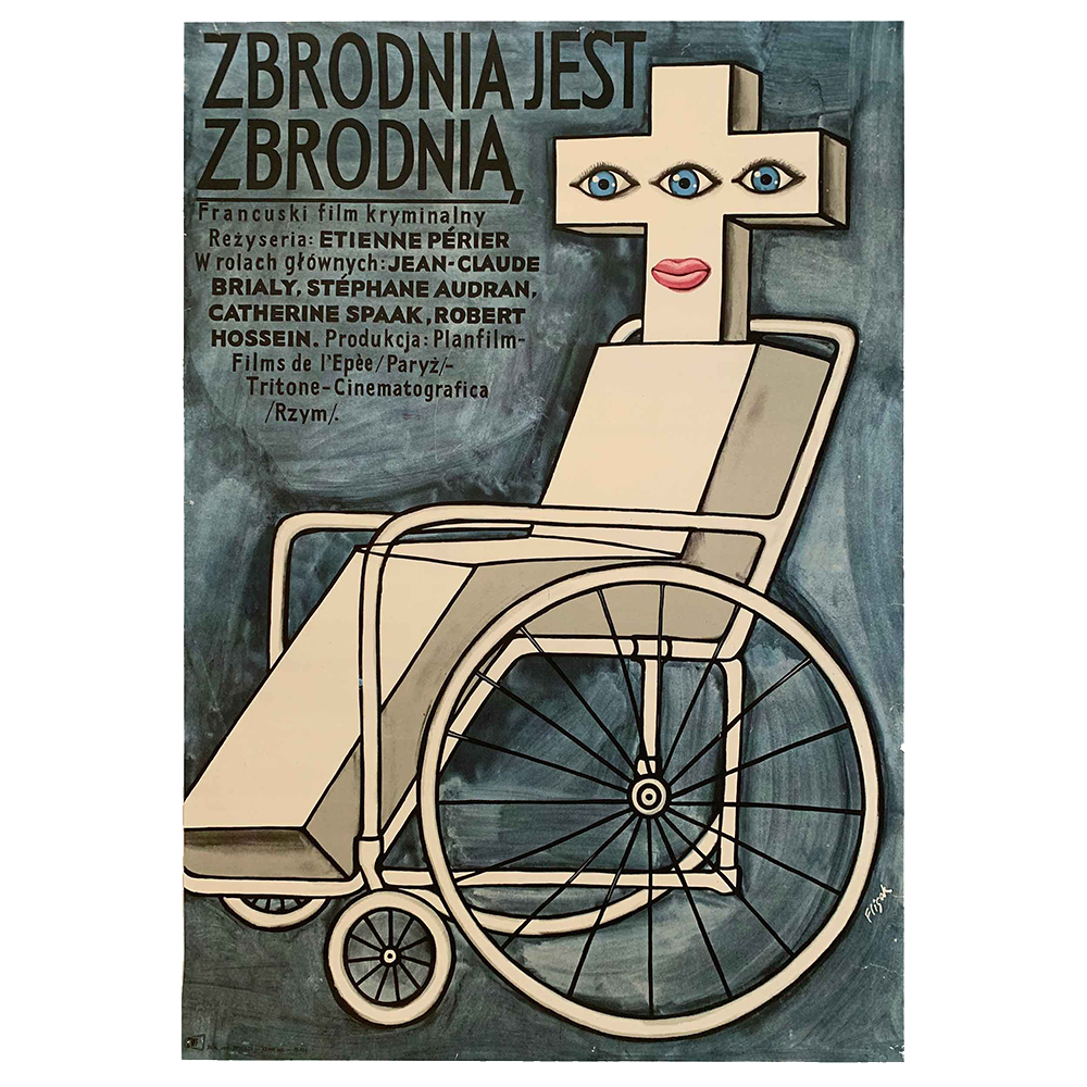 Jerzy Flisak | Zbrodnia jest Zbrodnia | Vintage Film Poster | Polish School of Posters (Copy)