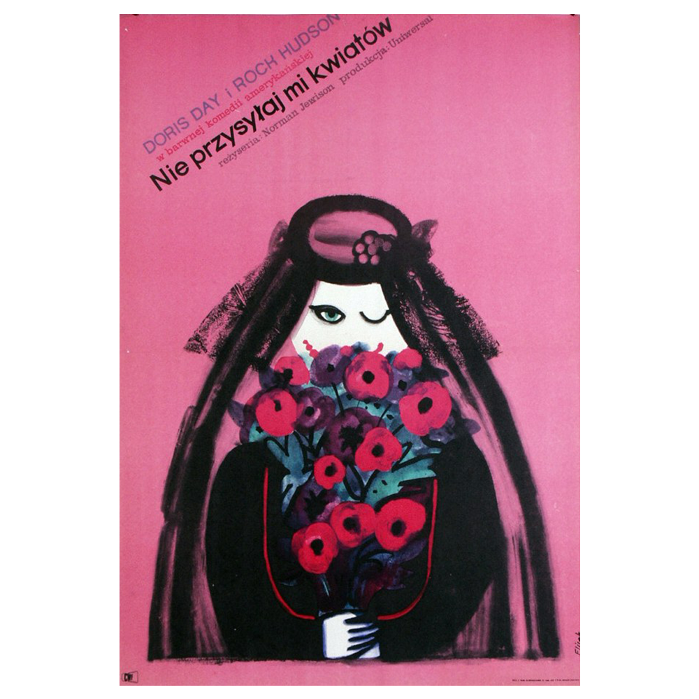 Jerzy Flisak | Nie Przysylaj Mi Kwiatow | Send Me No Flowers | Vintage Polish Film Poster (Copy)