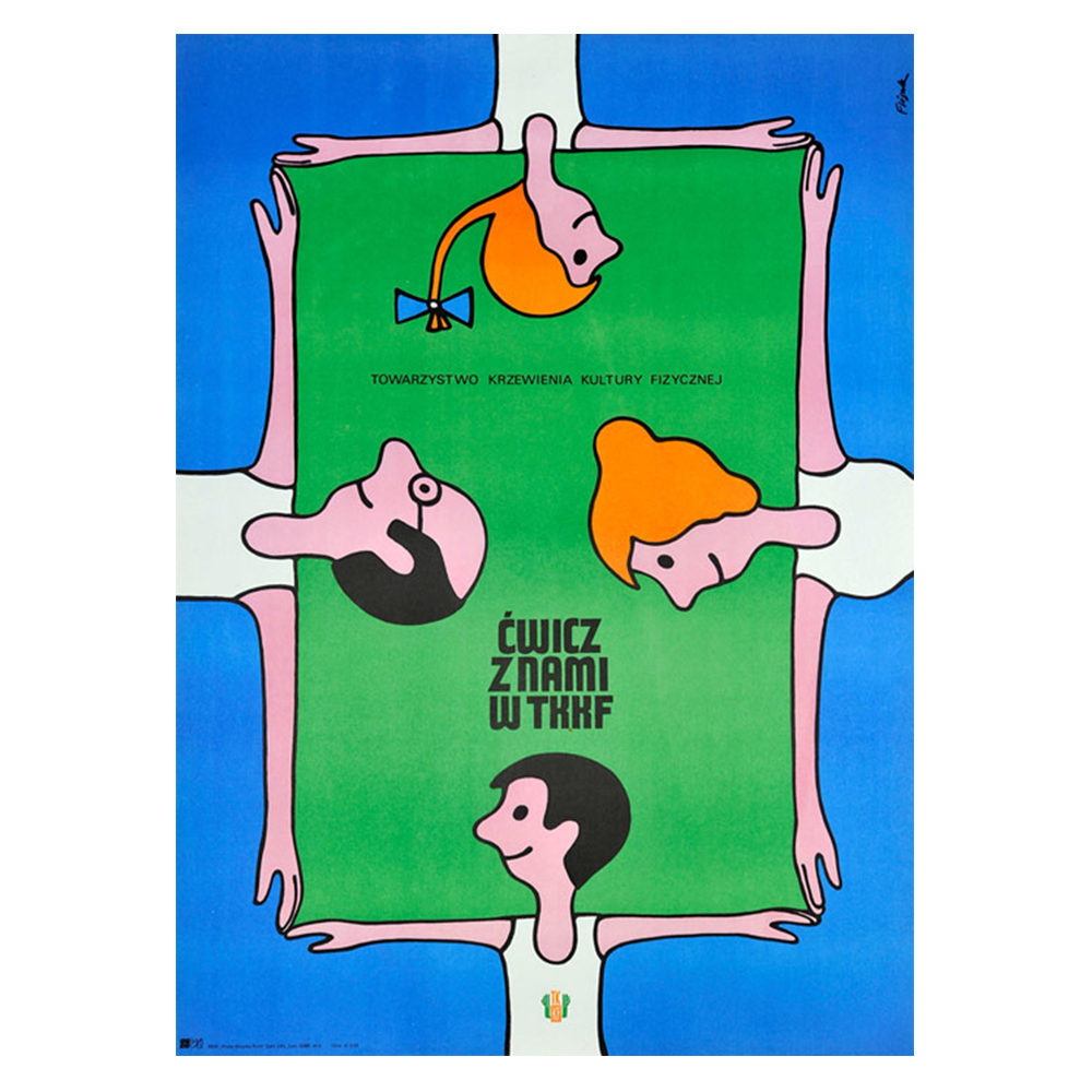 Jerzy Flisak | Cwicz z Nami w Tkkf | Vintage Film Poster | Polish School of Posters (Copy)