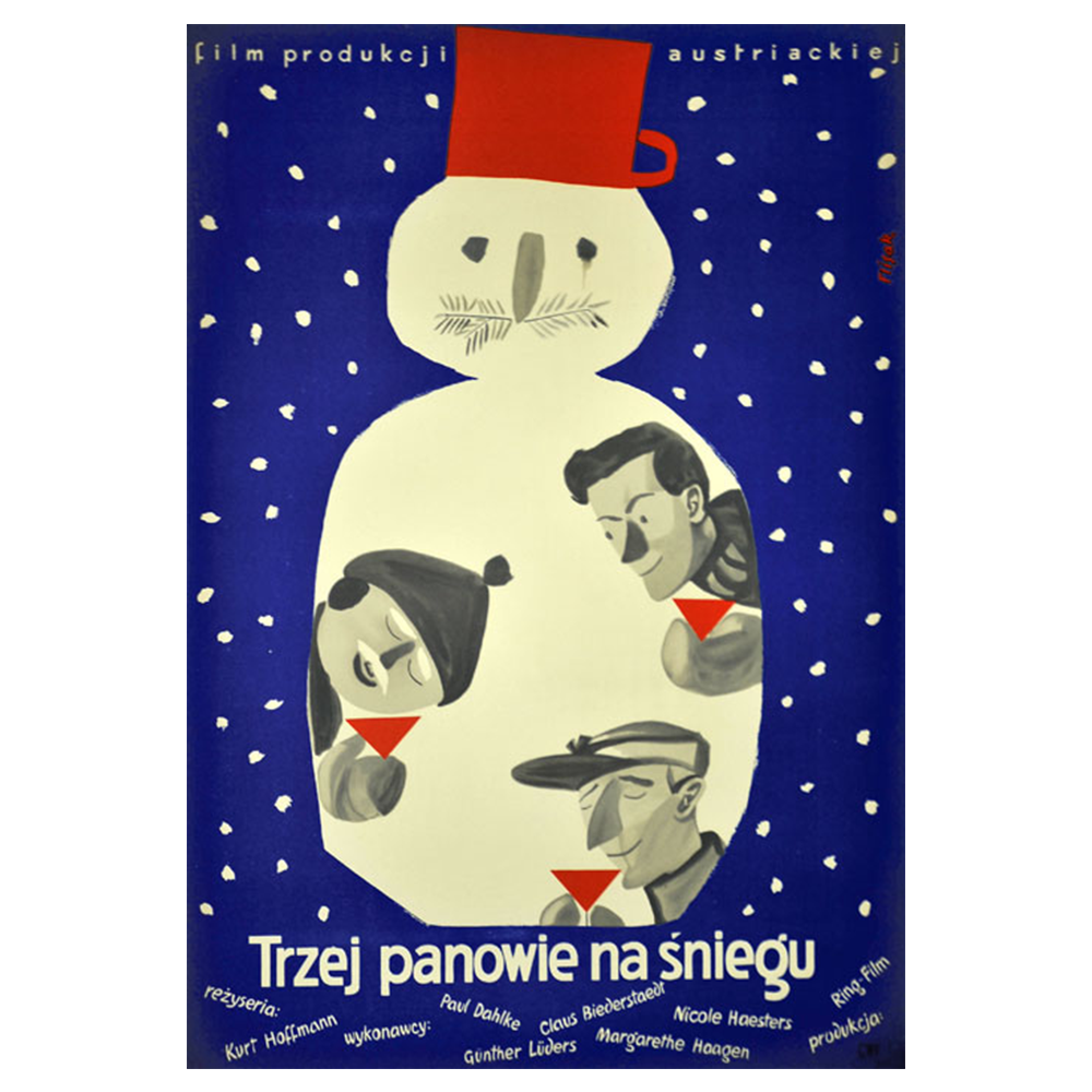 Jerzy Flisak | Trzej Panowie na Śniegu | Vintage Film Poster | Polish School of Posters (Copy)