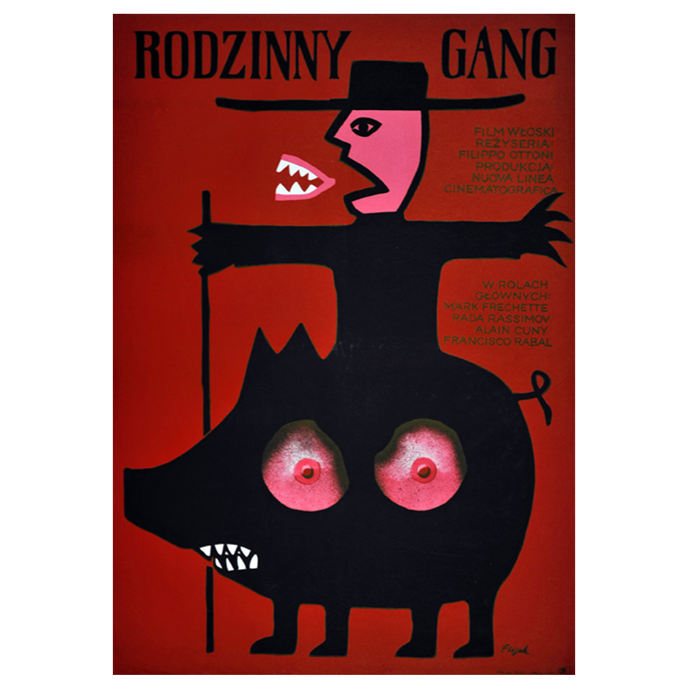 Jerzy Flisak | Rodzinny Gang | Vintage Film Poster | Polish School of Posters (Copy)