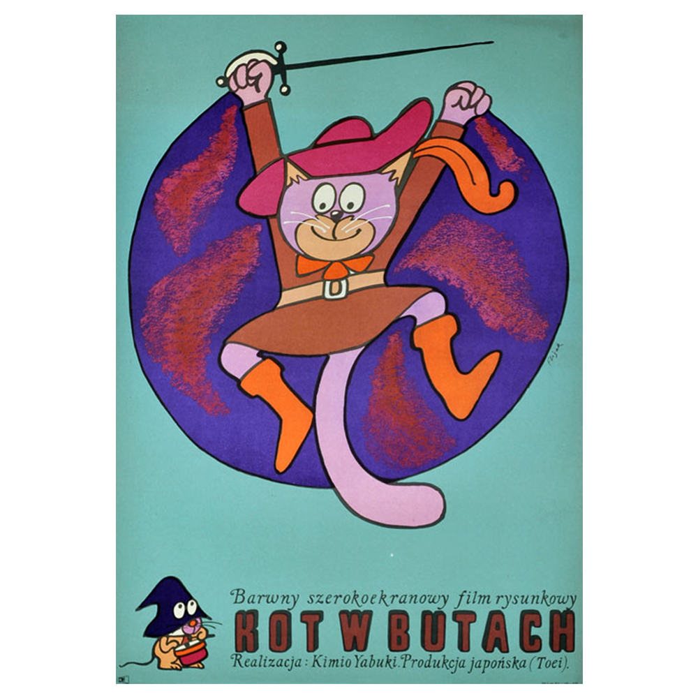 Jerzy Flisak | Kot w Butach | Vintage Film Poster | Polish School of Posters (Copy)
