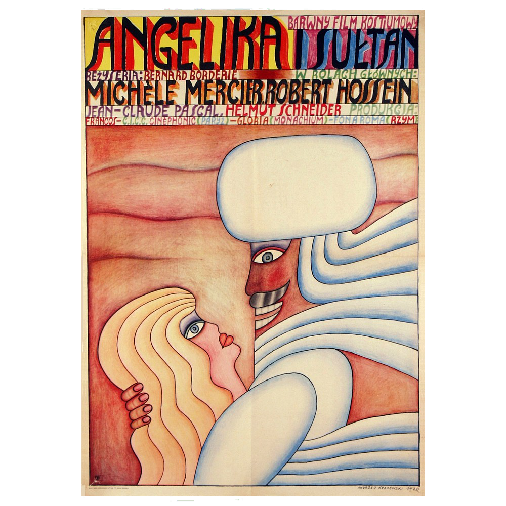 Andrzej Krajewski Angelika i Sultan Vintage Polish Poster (Copy)