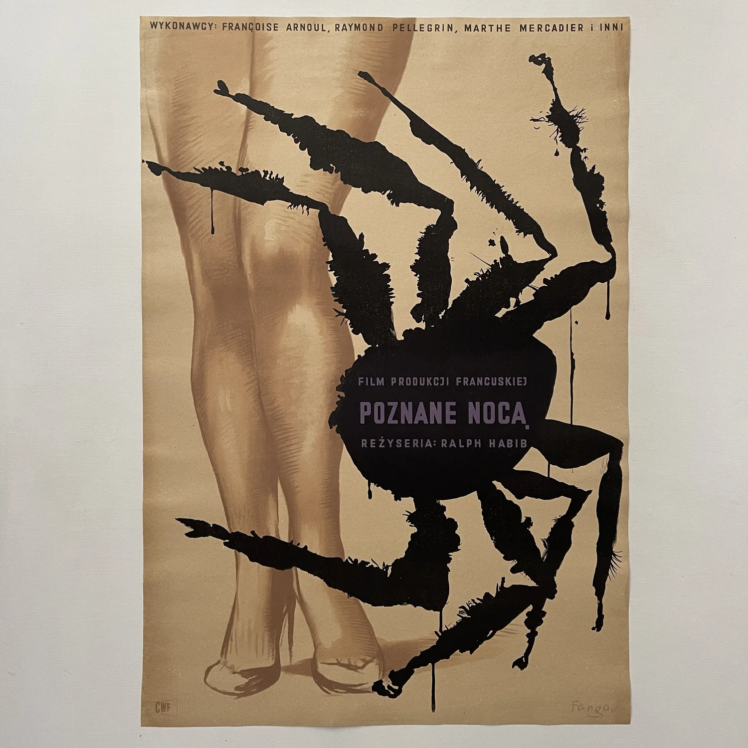 Rare Poster, Les Compagnes de la nuit (Poznane Noca) Original 1956 Vintage Movie Poster by Wojciech Fangor, Vintage Film Poster, Polish Posters, Projekt 26 Art Posters