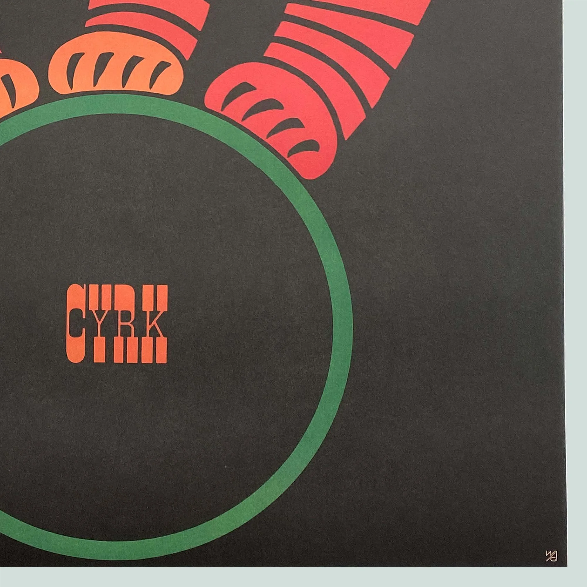 Limited Edition Reprint - Tiger on a Hoop by Hubert Hilscher, Vintage Polish Poster, Cyrk, Circus Poster, Projekt 26 Vintage Posters