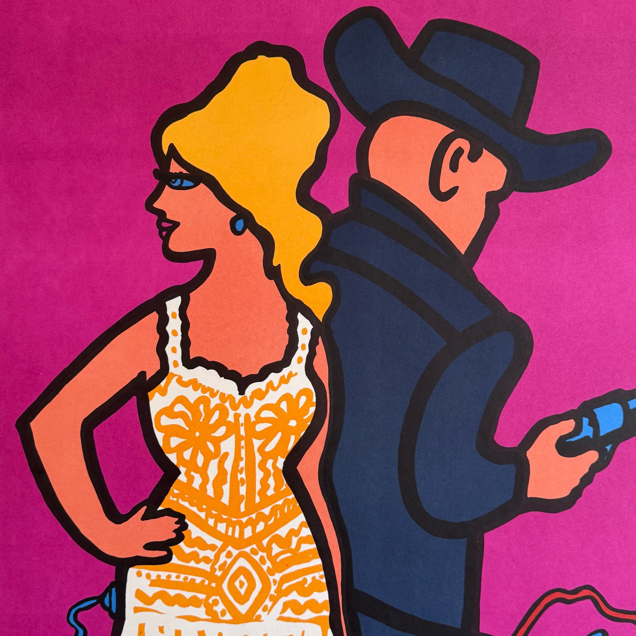 Westworld Swiat Dzikiego Zachodu Polish Vintage Poster by Jan Mlodozeniec 1976