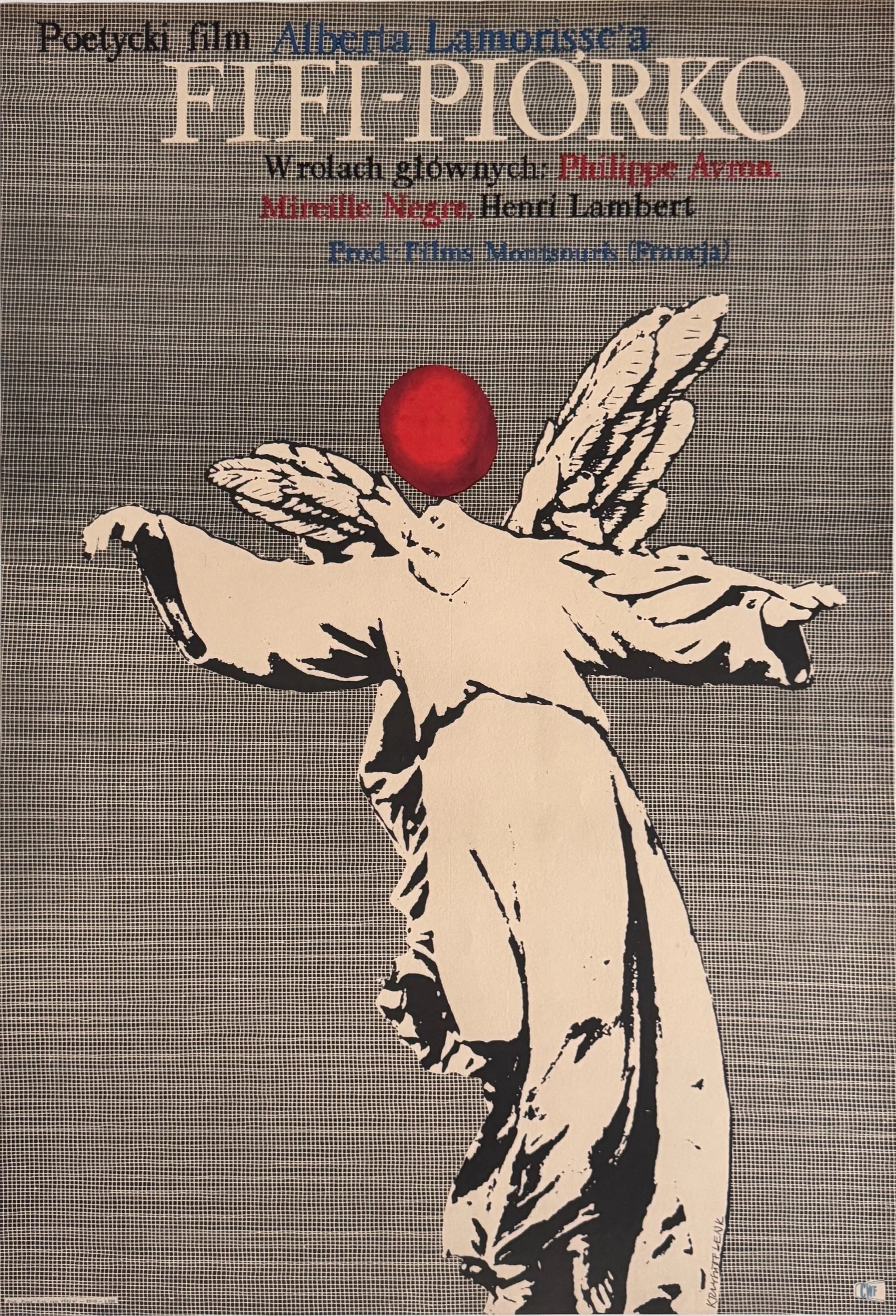 Fifi Piorko Krzysztof Lenk Circus Angel Vintage Polish Poster 1967