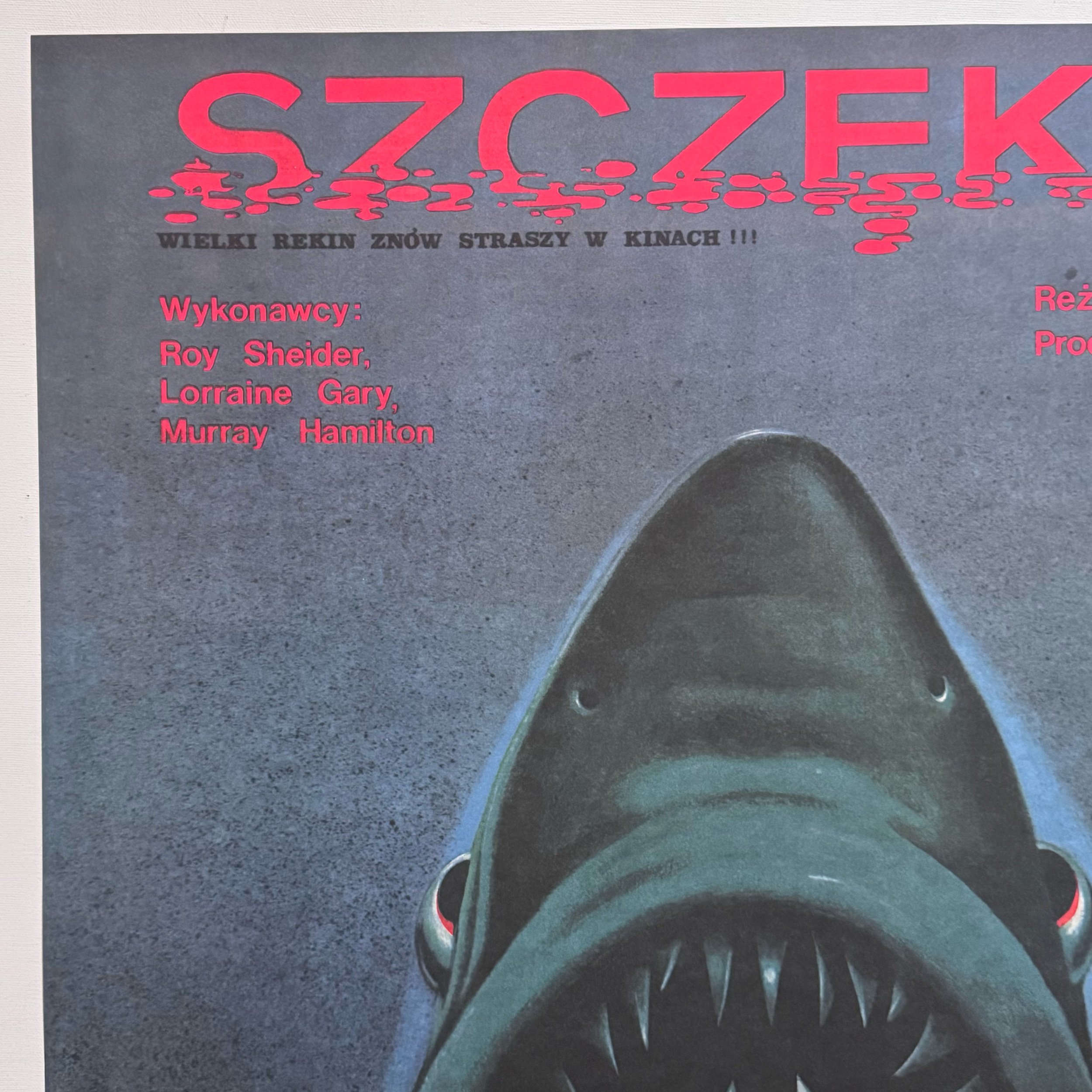 Edward Lutczyn Szczeki 2 Reprint Jaws 2 Polish Film Poster