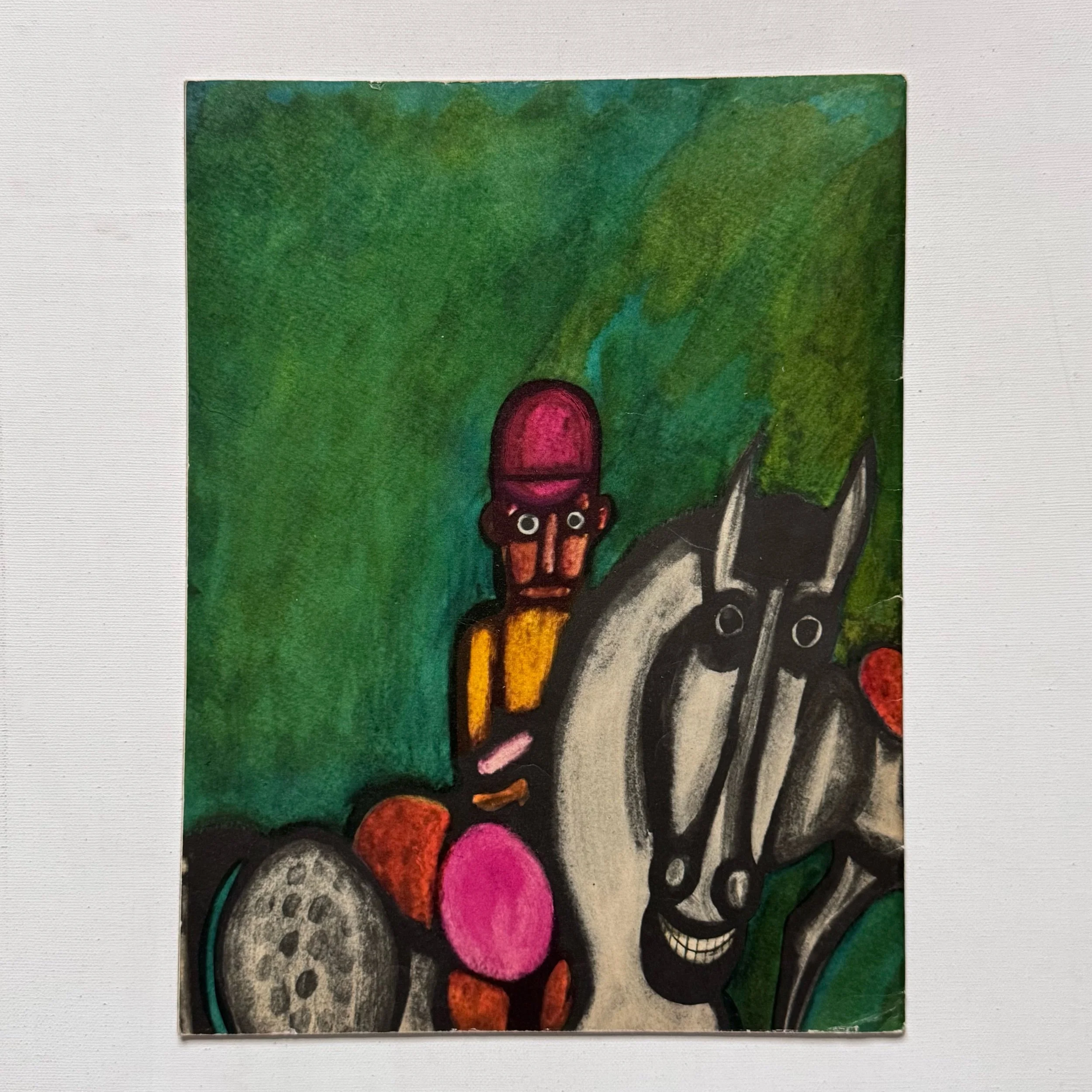 vintage Polska Magazine, with cover ‘Jockeys’ (Dzokeje) designed by Andrzej Krajewski in 1967.