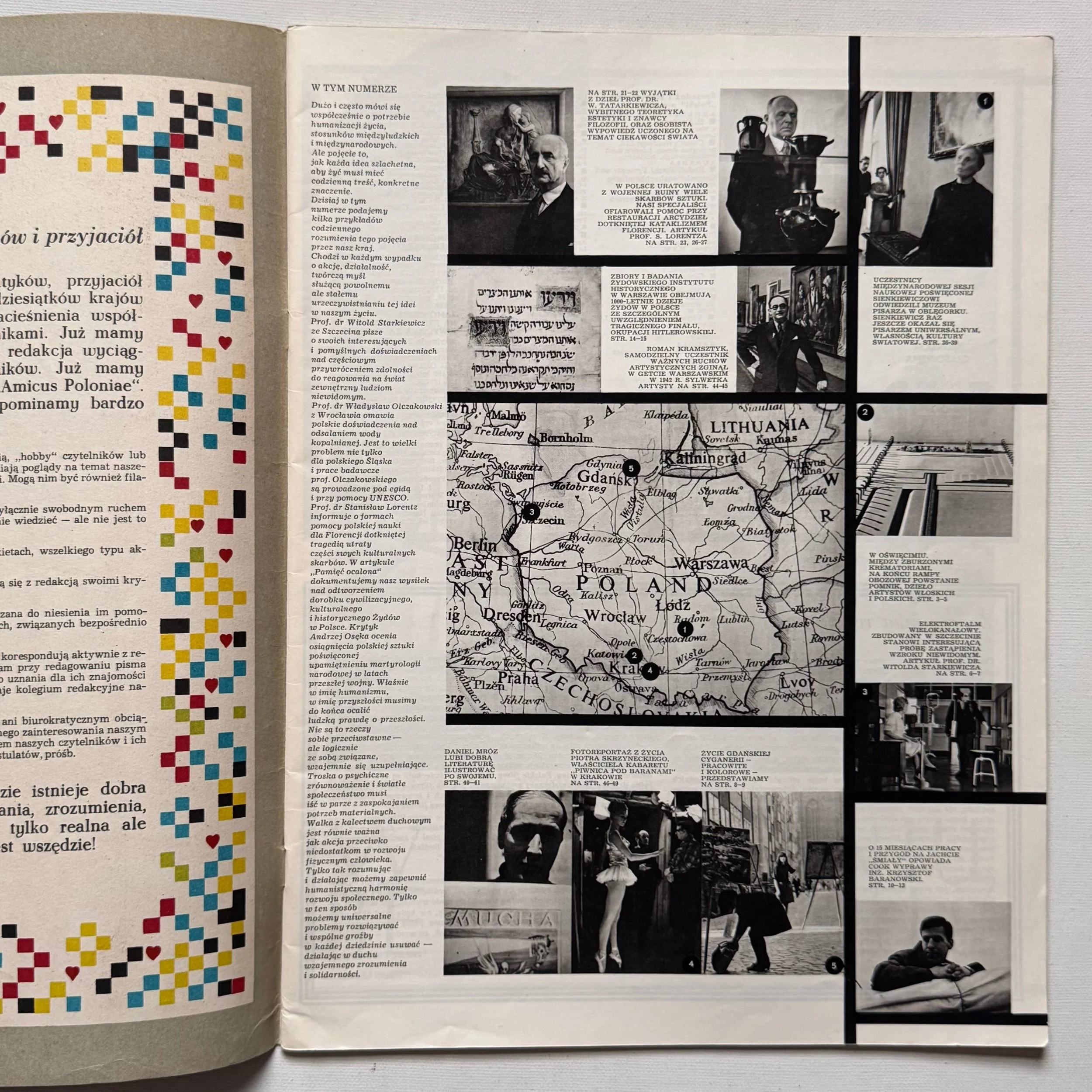 vintage Polska Magazine, with cover ‘Jockeys’ (Dzokeje) designed by Andrzej Krajewski in 1967.