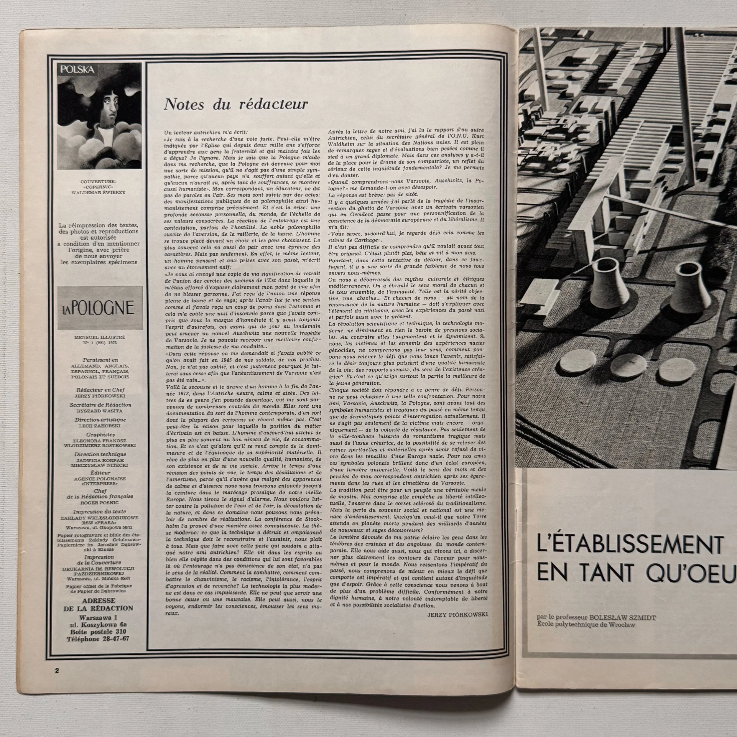 La pologne Waldemar Swierzy 1973 Vintage Polish Magazine