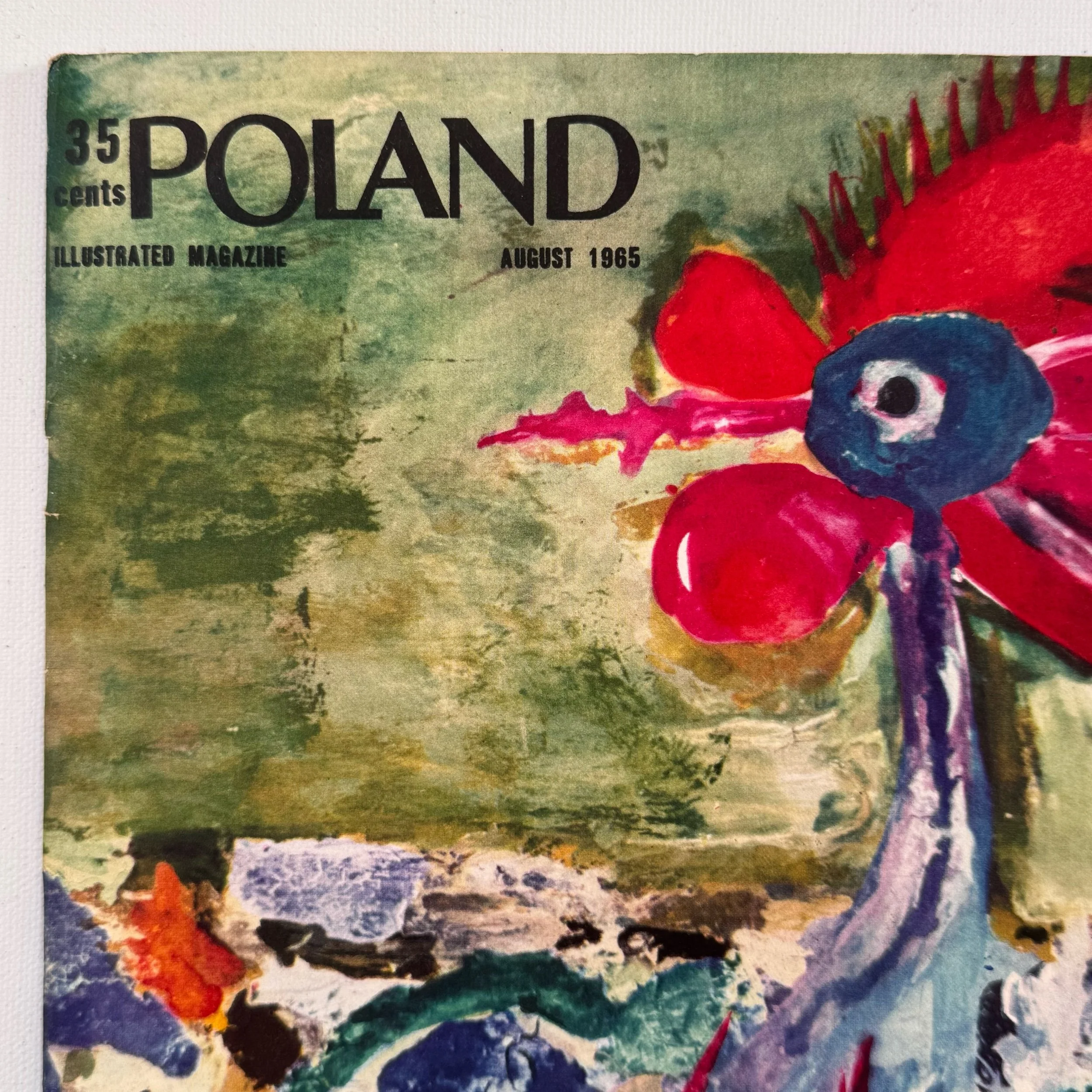 Original vintage 1965 Poland Magazine, with cover designed by Aleksandra Jachtoma