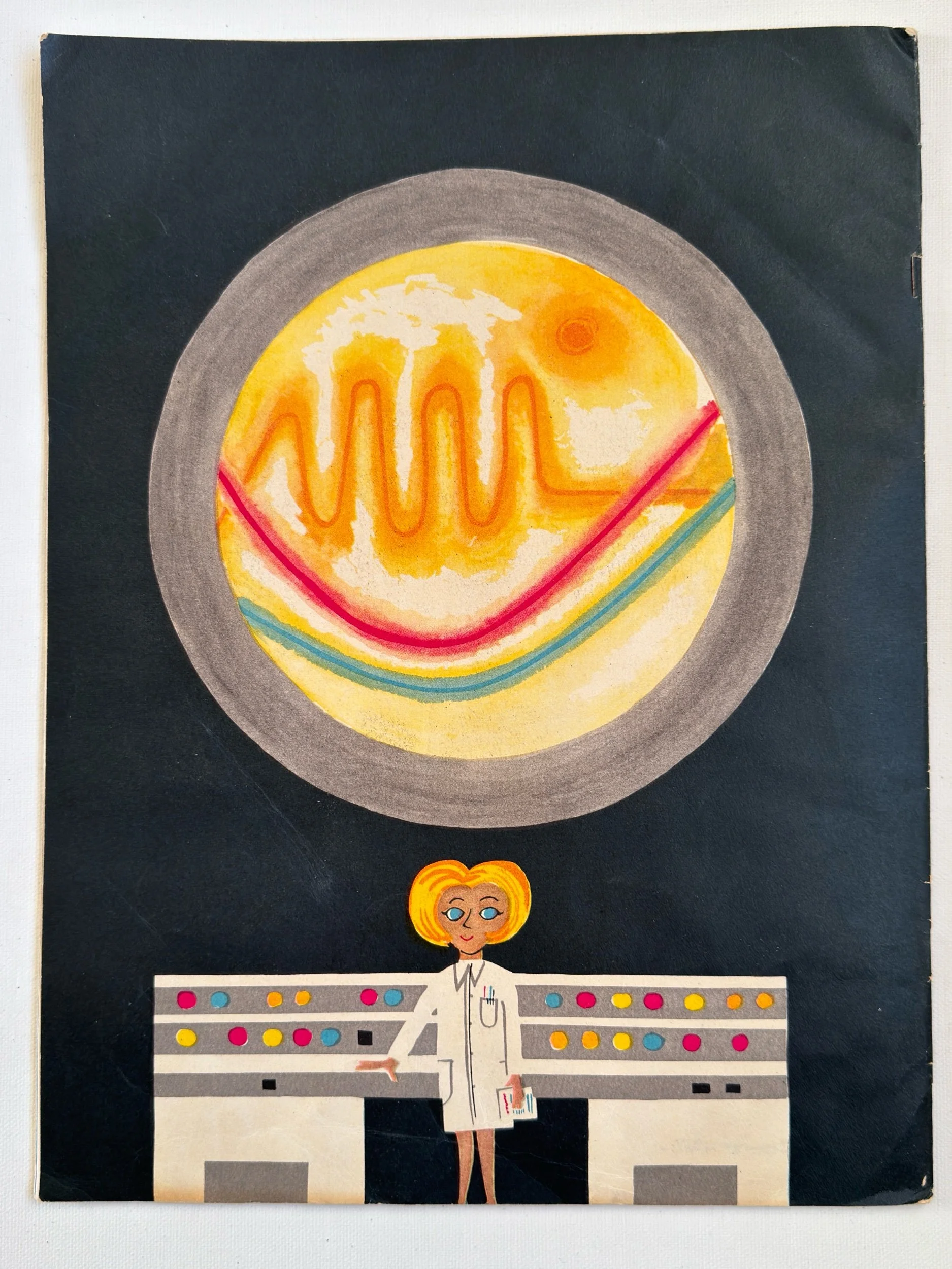 Original vintage 1965 Poland Magazine, with cover designed by Lech Zahorski.