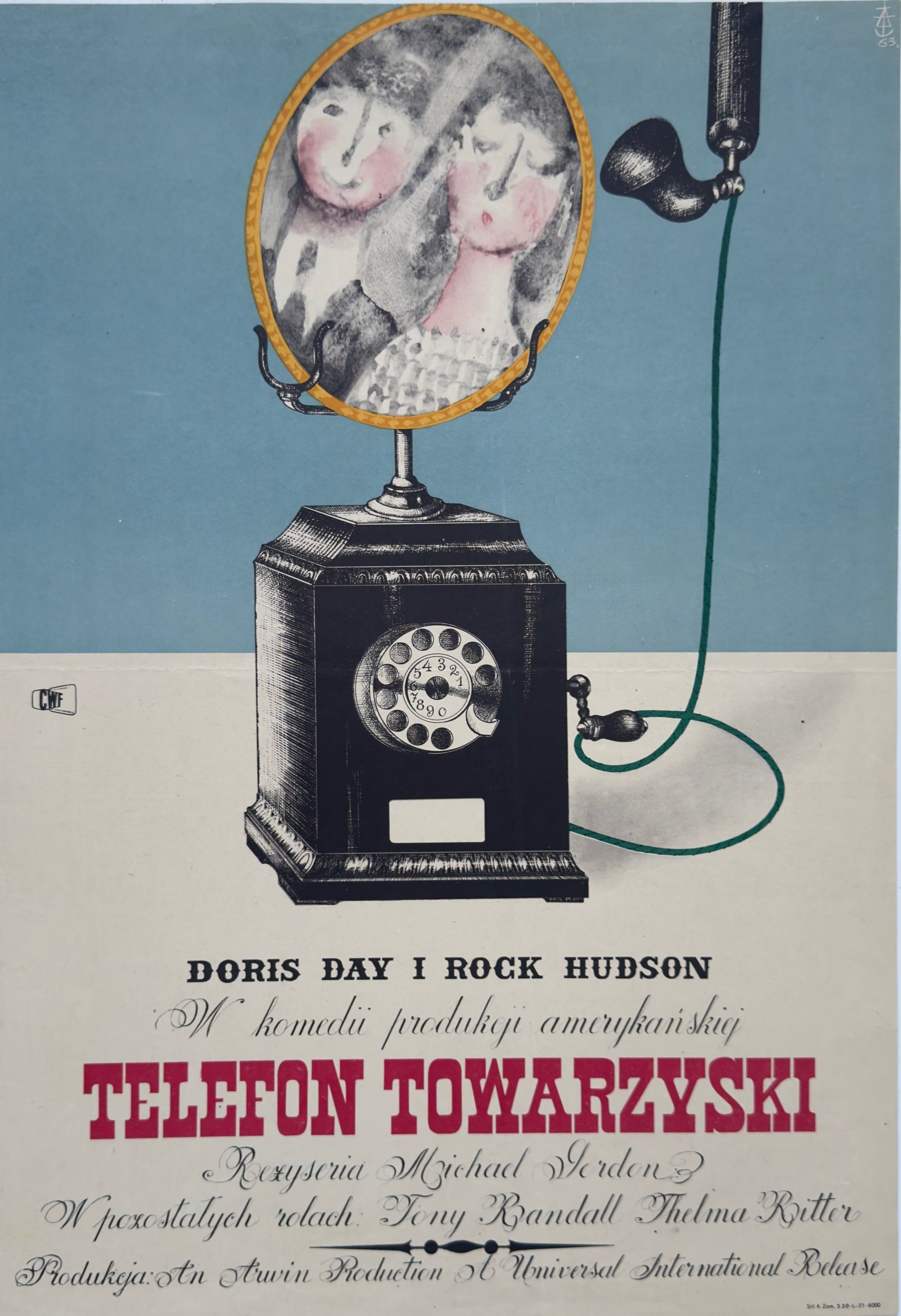 Maria Niklewska Telefon Towarzyski 1963 Polish Film poster