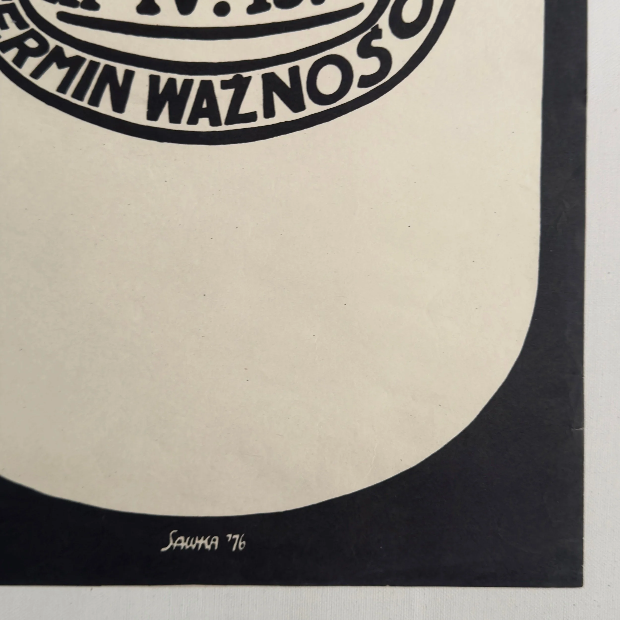 Mleczko Sawka Wystawa Jan Sawka Polish Poster 1976 for Jan Sawka and Andrzej Mleczko Exhibition