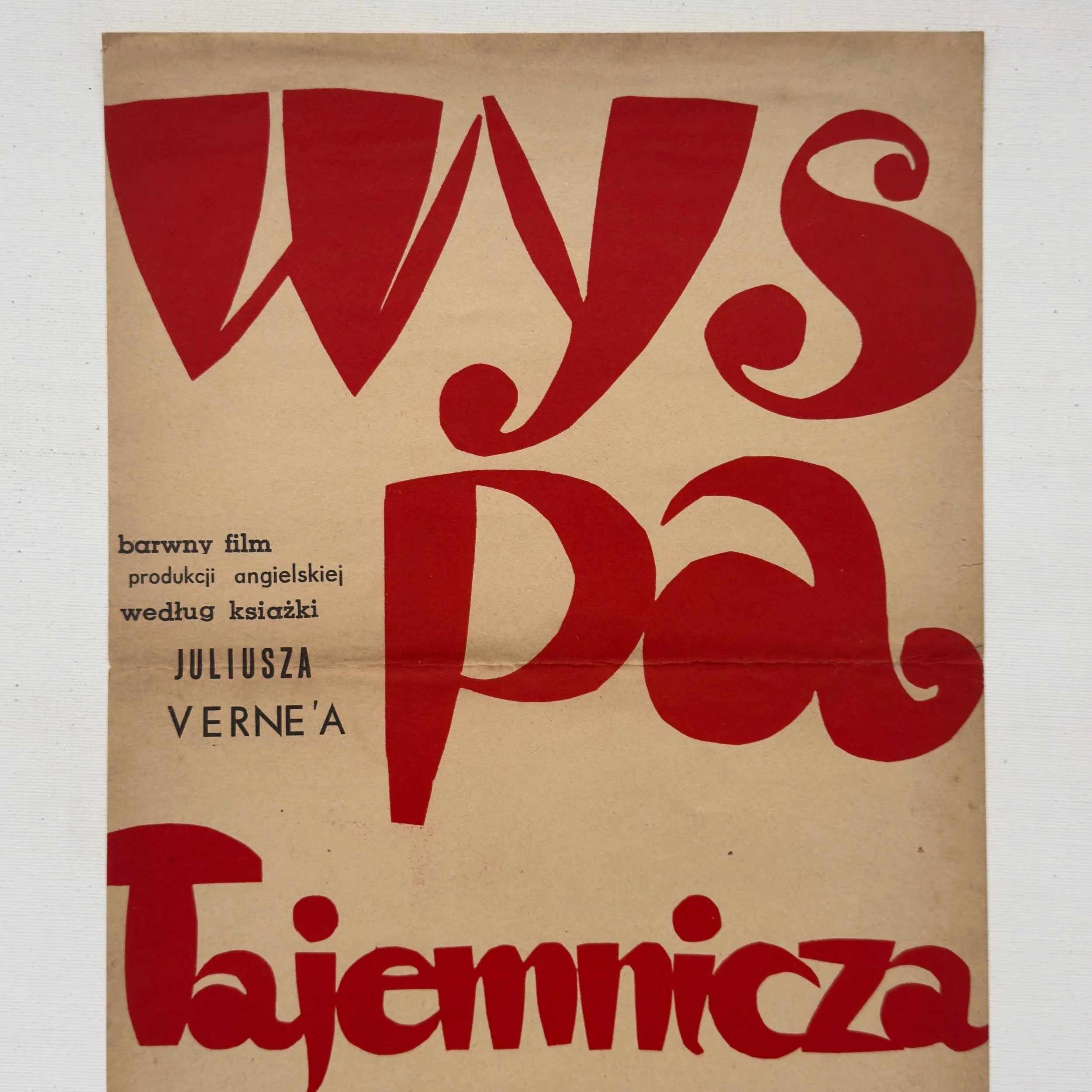 Wyspa Tajemnicza Maria Niklewska 1964 Polish Film Poster Jules Verne's Mysterious Island