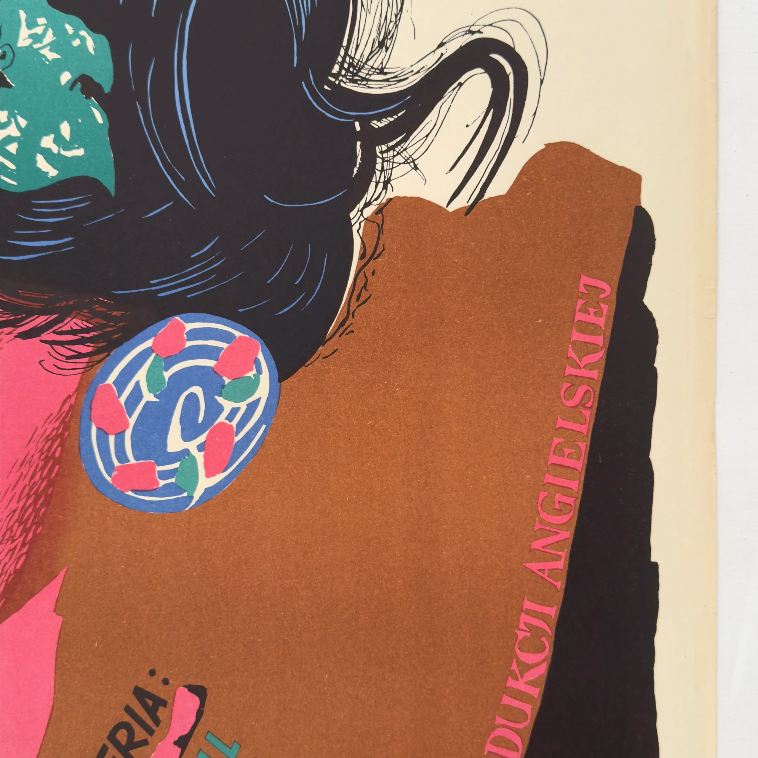 Czarny Narcyz Black Narcissus Henryk Tomaszewski Vintage Polish Poster 1957