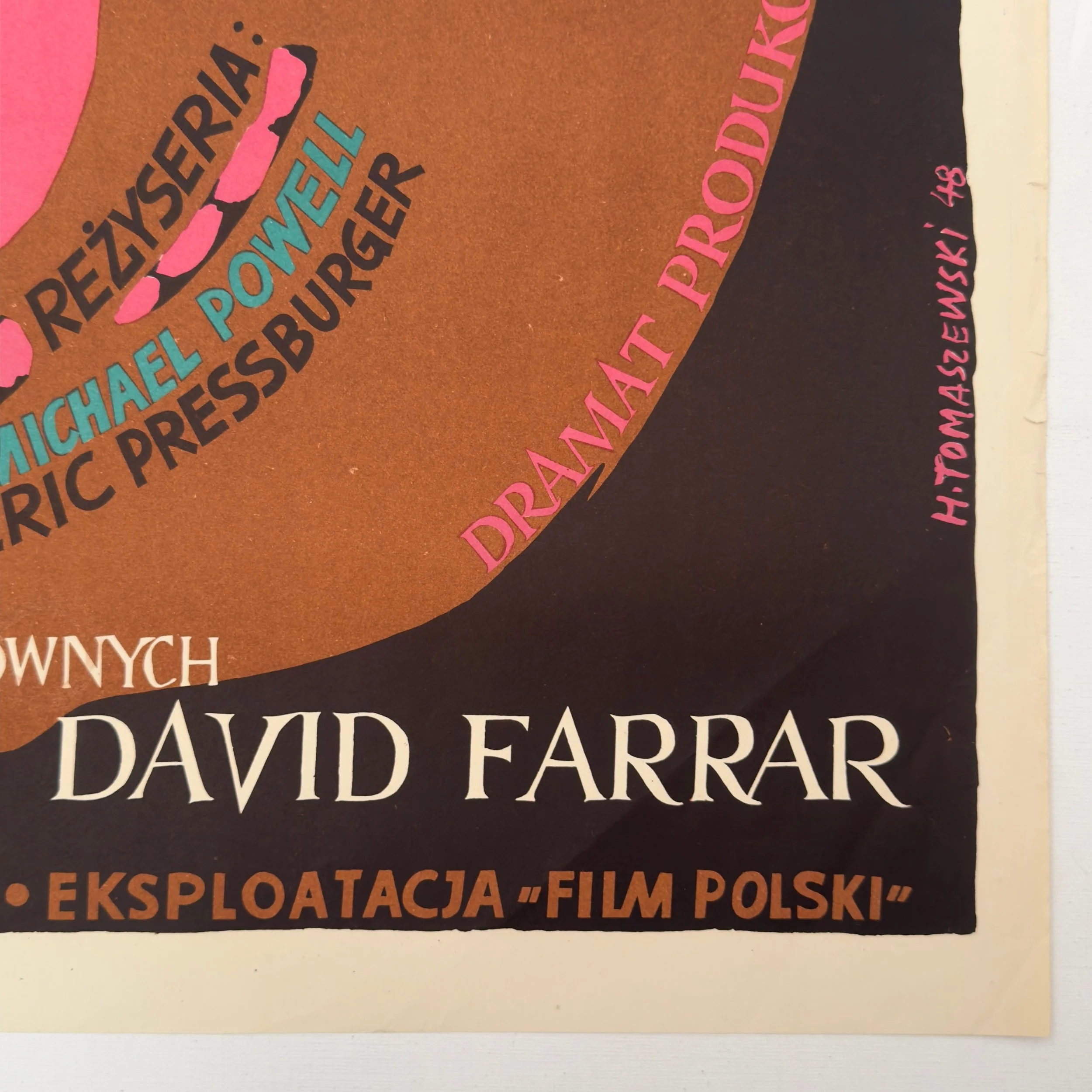 Czarny Narcyz Black Narcissus Henryk Tomaszewski Vintage Polish Poster 1957