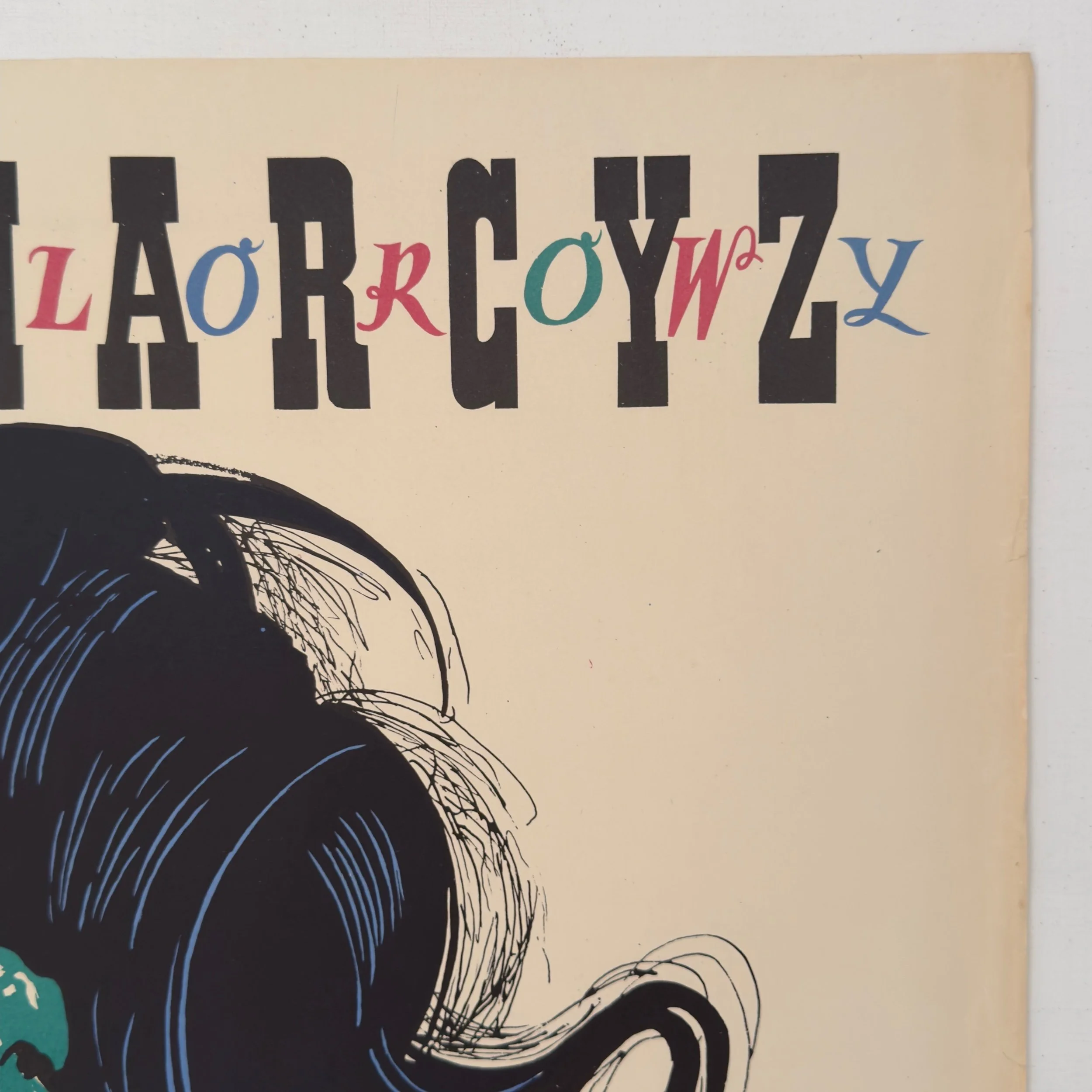 Czarny Narcyz Black Narcissus Henryk Tomaszewski Vintage Polish Poster 1957