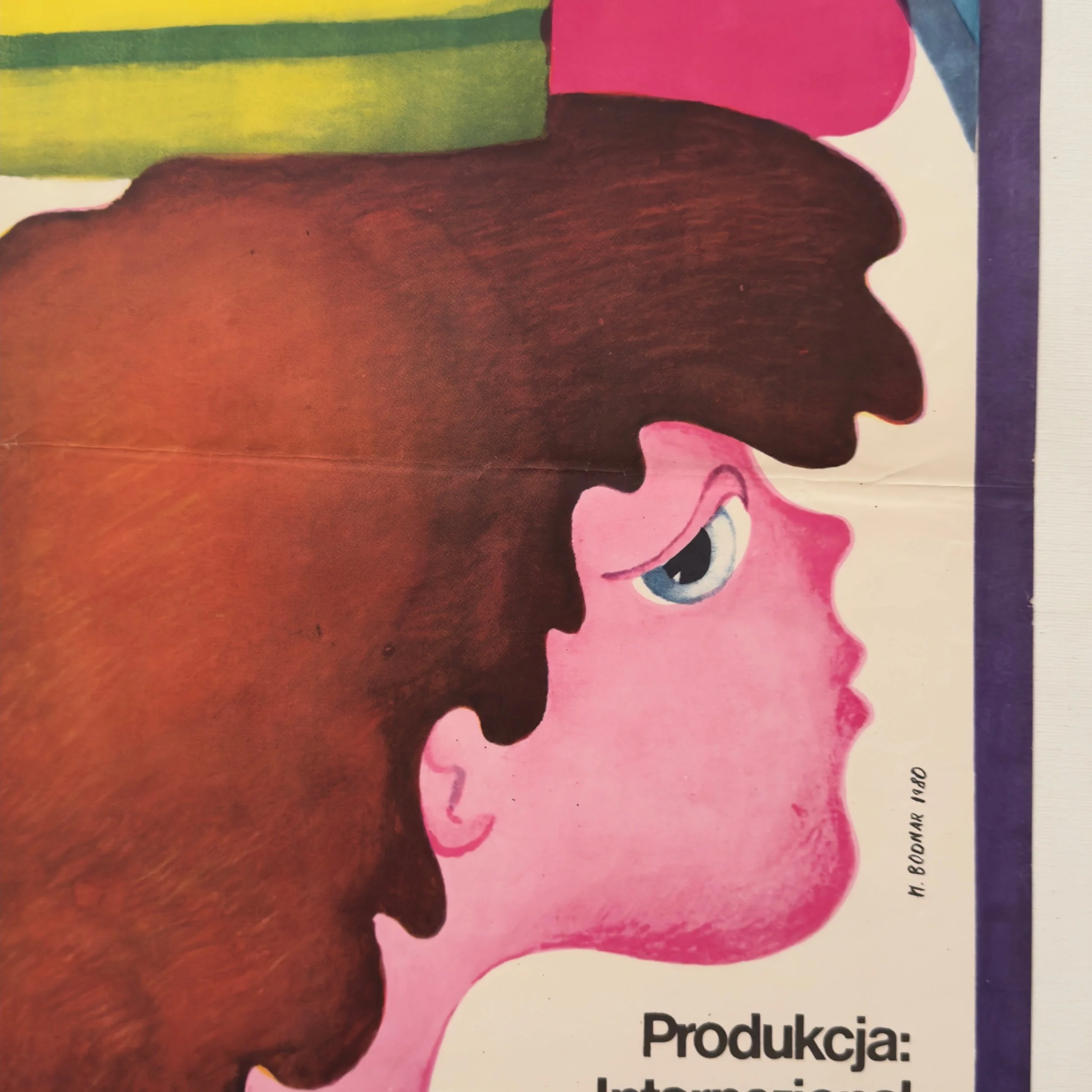 Hanna Bodnar Kaczynska Ksiaze i Zebrak The Prince and The Pauper Crossed Swords Vintage Polish Poster 1980