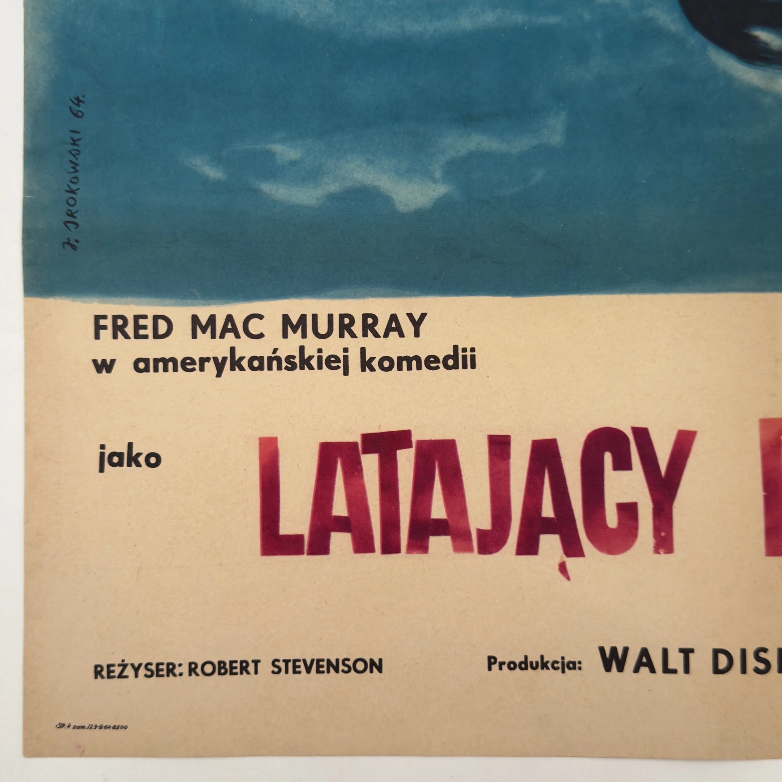 Latajacy Profesor The Absent Minded Professor Jerzy Srokowski Polish Poster 1964