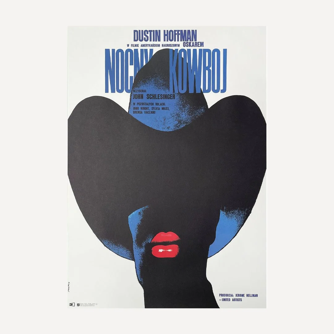 Midnight Cowboy Waldemar Swierzy Polish Film Poster 1973