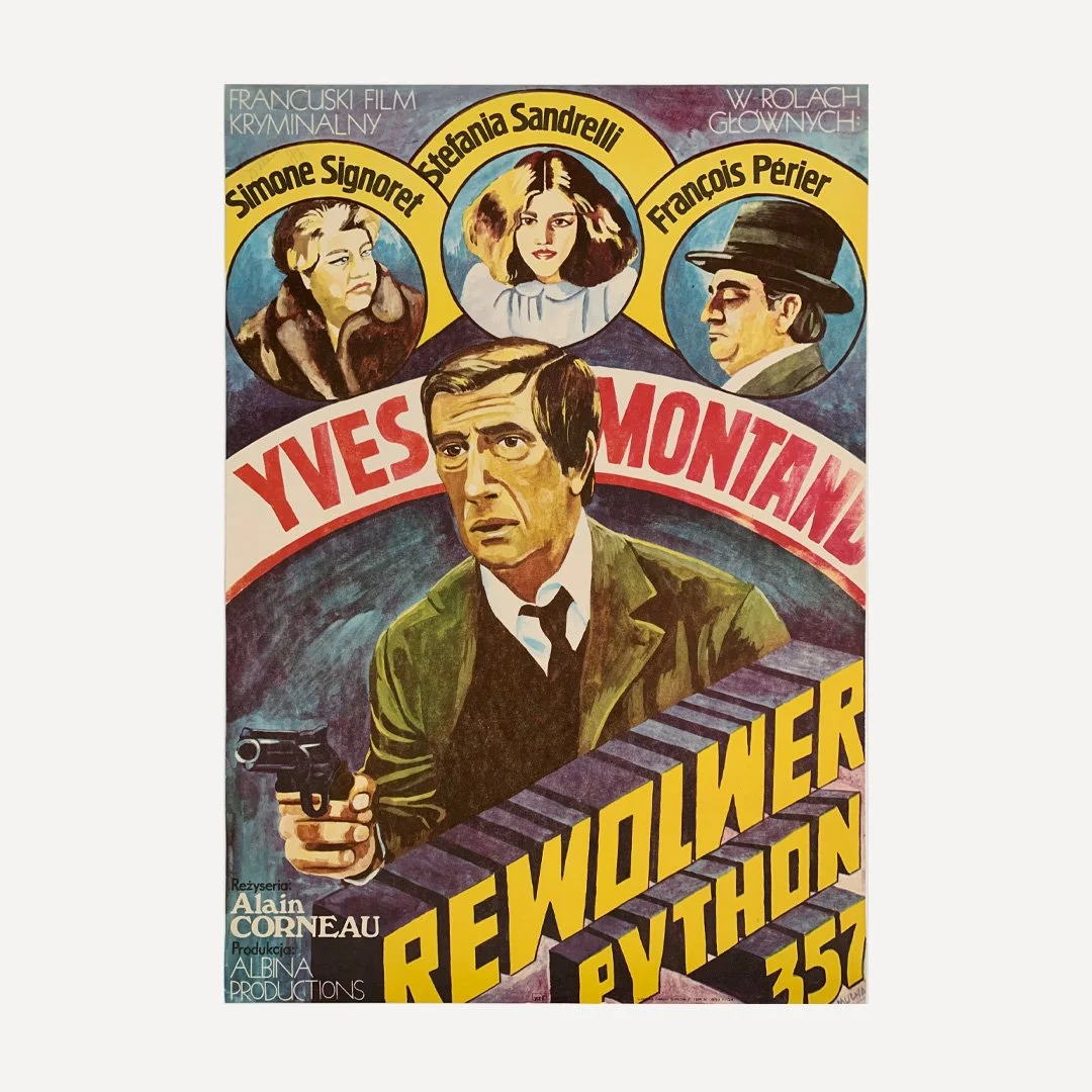 Ihnatowicz Poster | 1977 | Revolver Python 357 | Original Polish Poster | Plakat Polski | Polish School of Posters  The Case Against Ferro