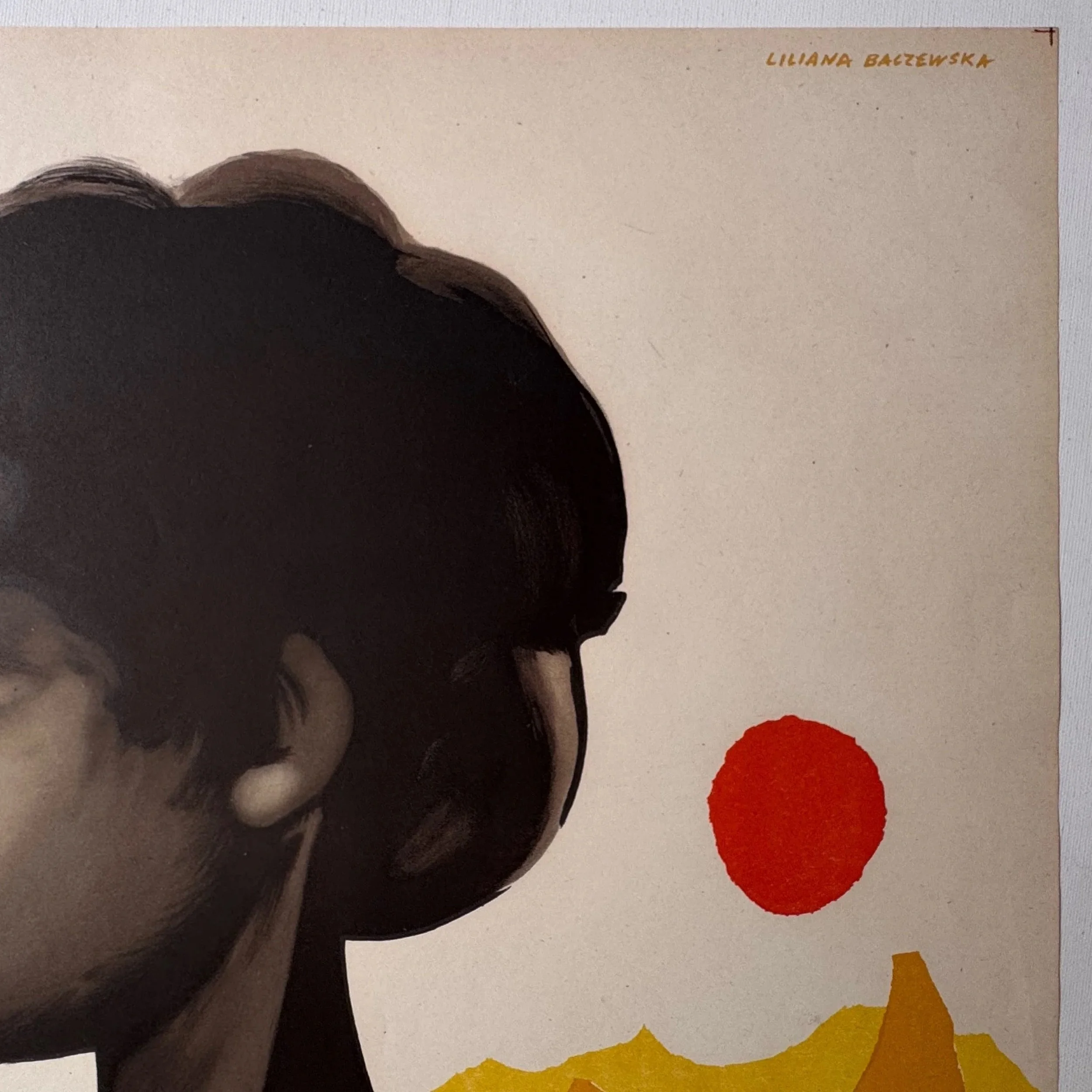 Zab Rekina Shark's Tooth Vintage Polish Poster by Liliana Baczewska from 1960