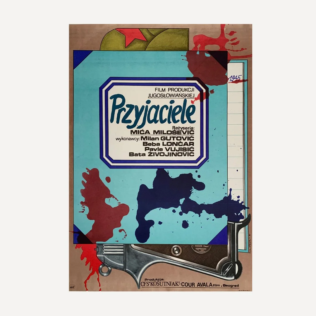 Przyjaciele Comrades Andrzej Krajewski Vintage Polish Poster 1981