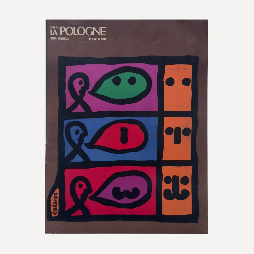 La Pologne 1972 Vintage Polish Magazine with cover by Jan Mlodozeniec