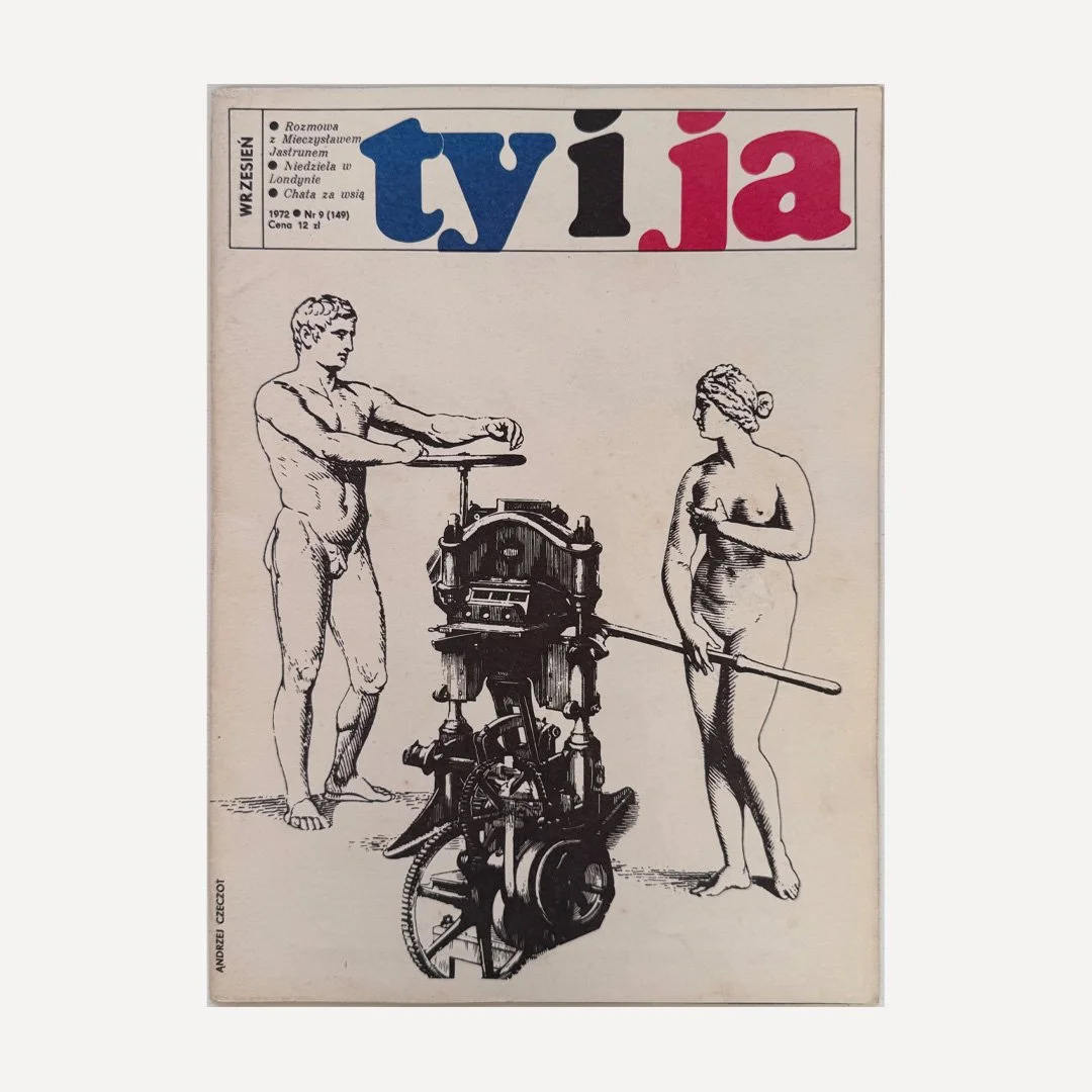 Original vintage 1972 No 9 (149) Ty i Ja magazine, with cover designed by Andrzej Czeczot.