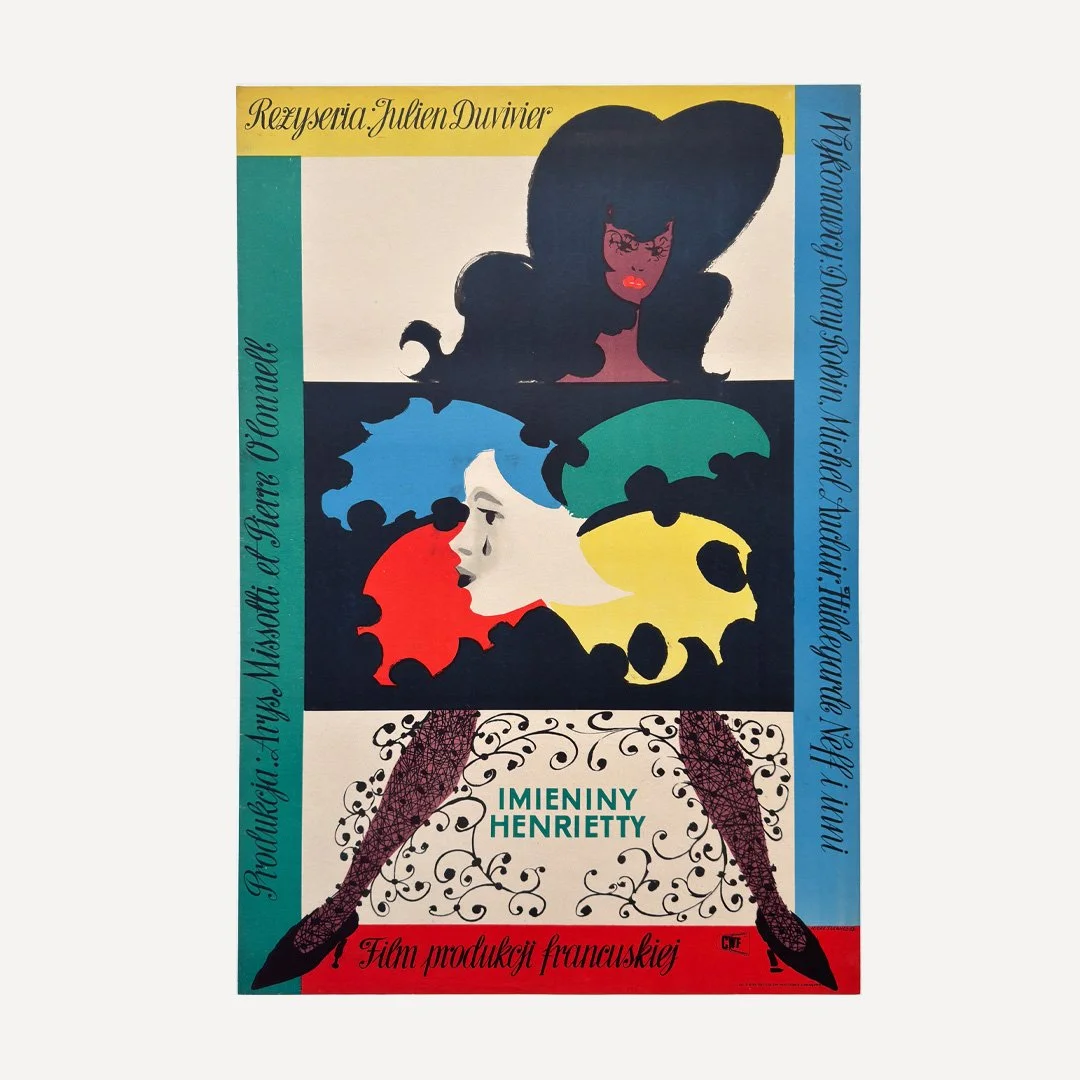 Roman Cieslewicz Henriette Imieniny Henrietty Vintage Polish Poster 1957
