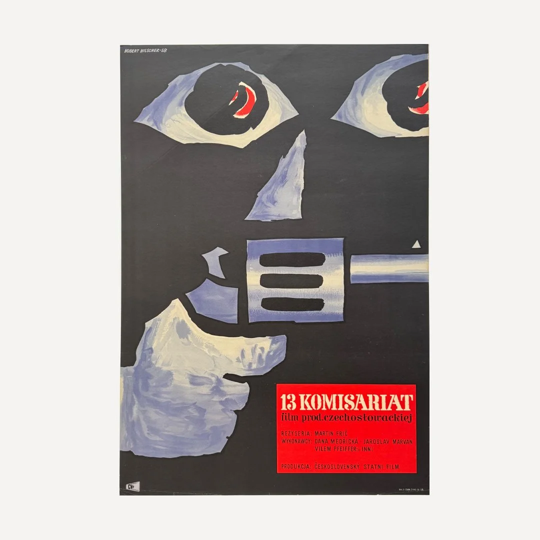 13 Komisariat Hubert Hilscher 1958 Projekt 26 Guard 13 Original Vintage Polish Poster