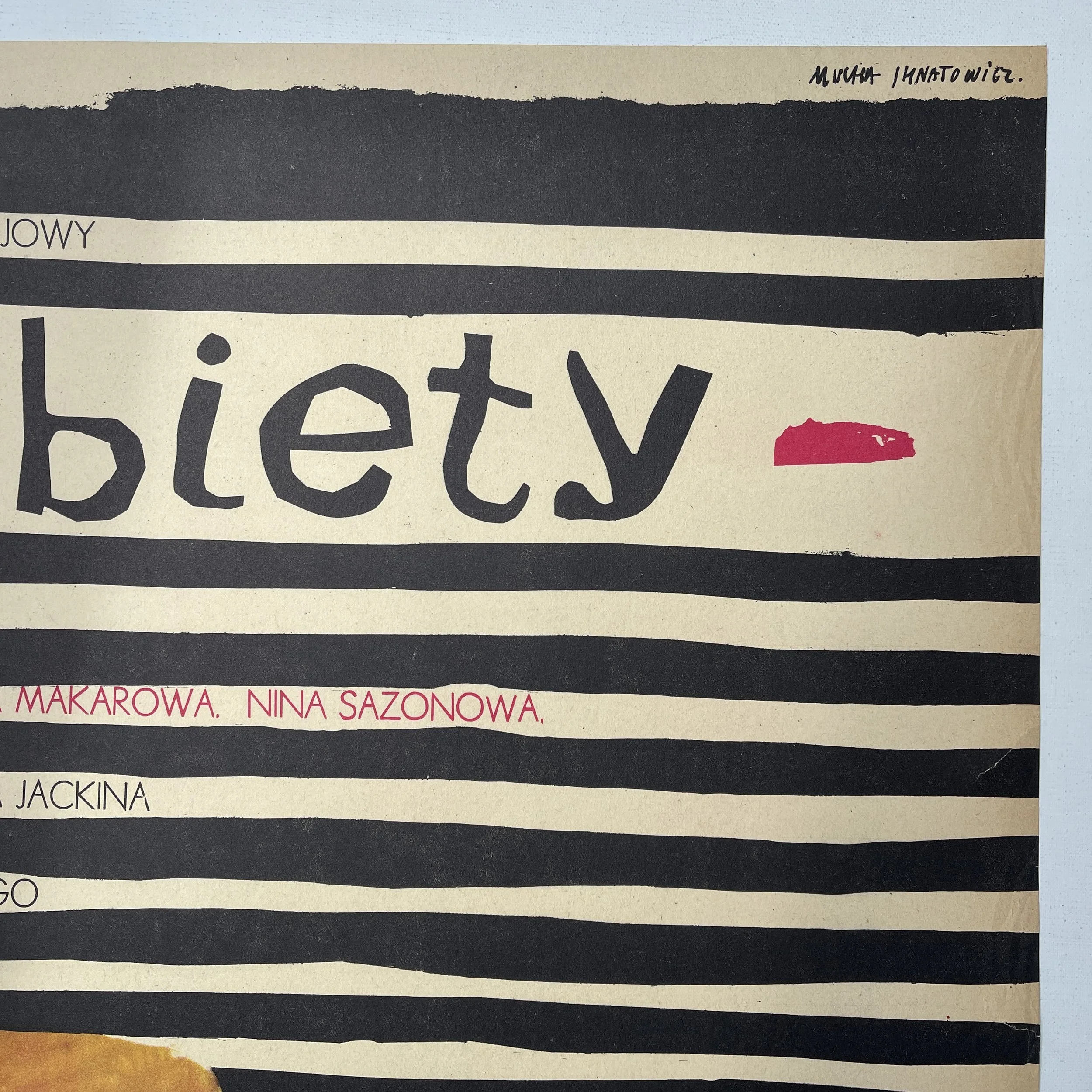Kobiety Mucha Ihnatowicz Women Vintage Polish Poster 1966