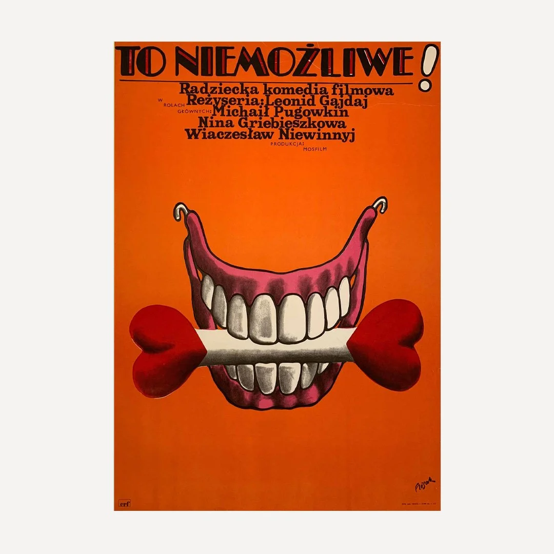 To Niemozliwe Jerzy Flisak It's Impossible 1976 Vintage Polish Poster