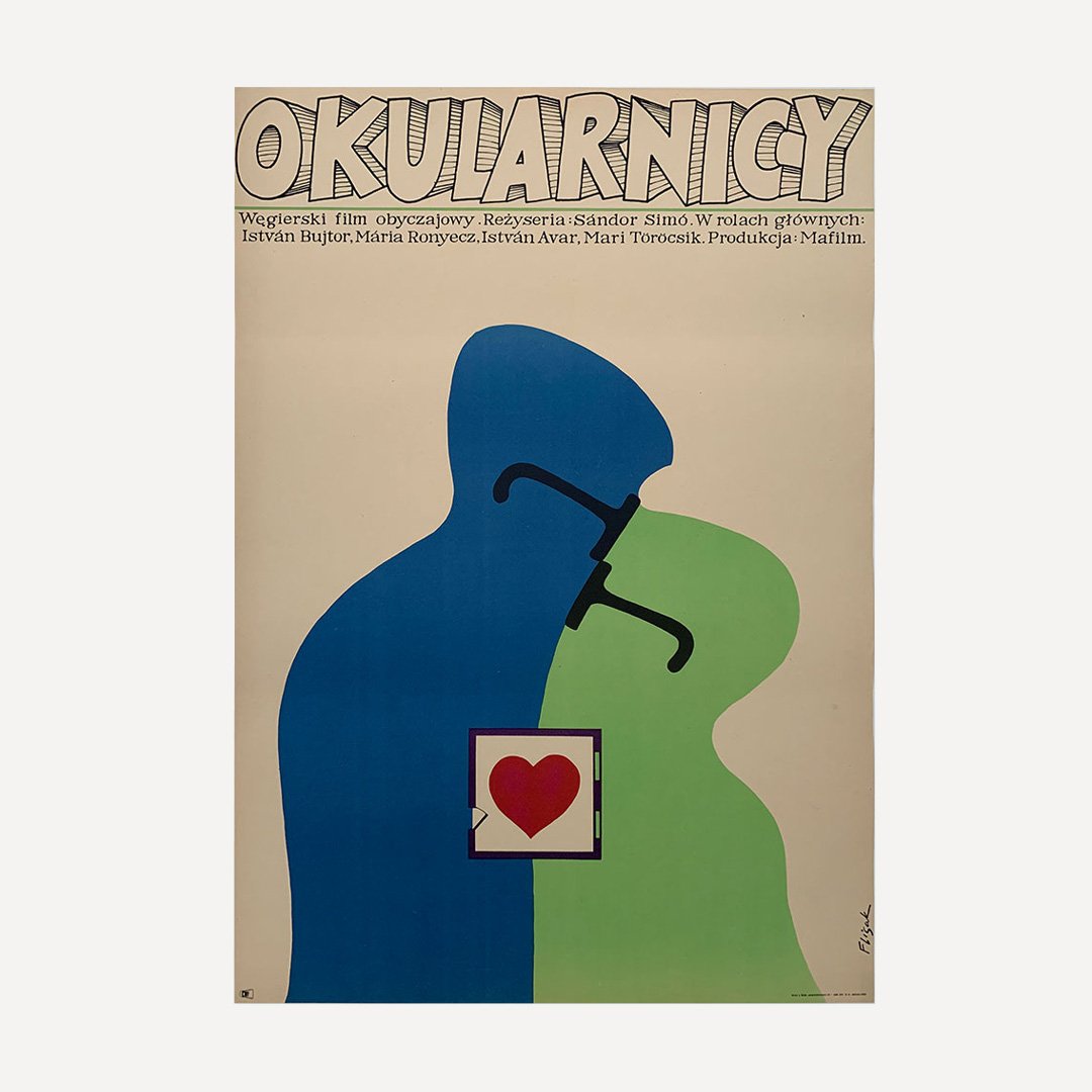 Jerzy Flisak Poster | Okularnicy | 1970 | Vintage Film Poster | Polish Posters | Polish School of Posters | Projekt 26 | Vintage Posters