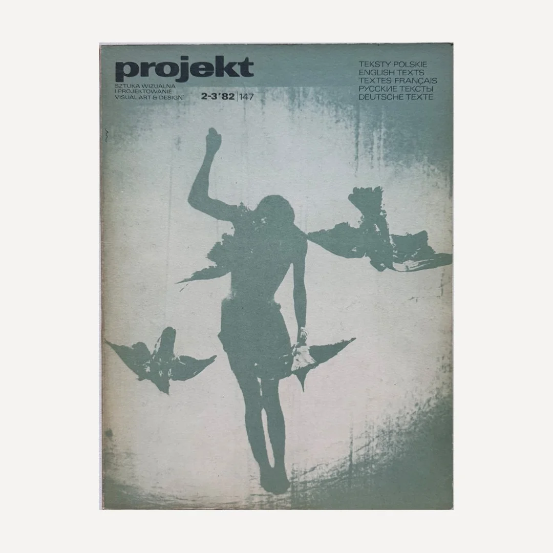 Vintage Polish ‘Projekt’ magazine of visual art & design from 1982. Cover designer is unknown.