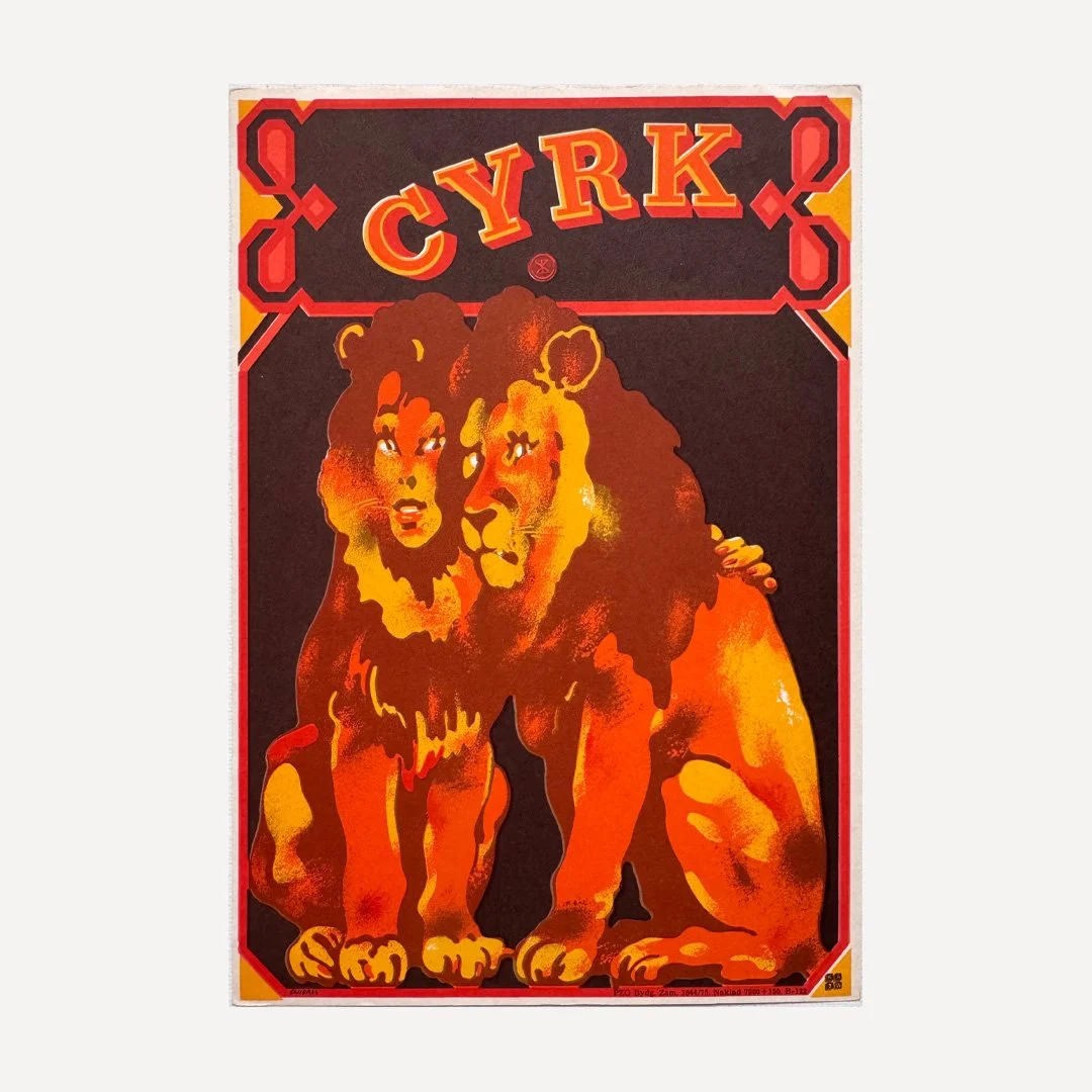 Waldemar Swierzy Mini Para Lwow Poster Lion Couple Circus Poster 1975
